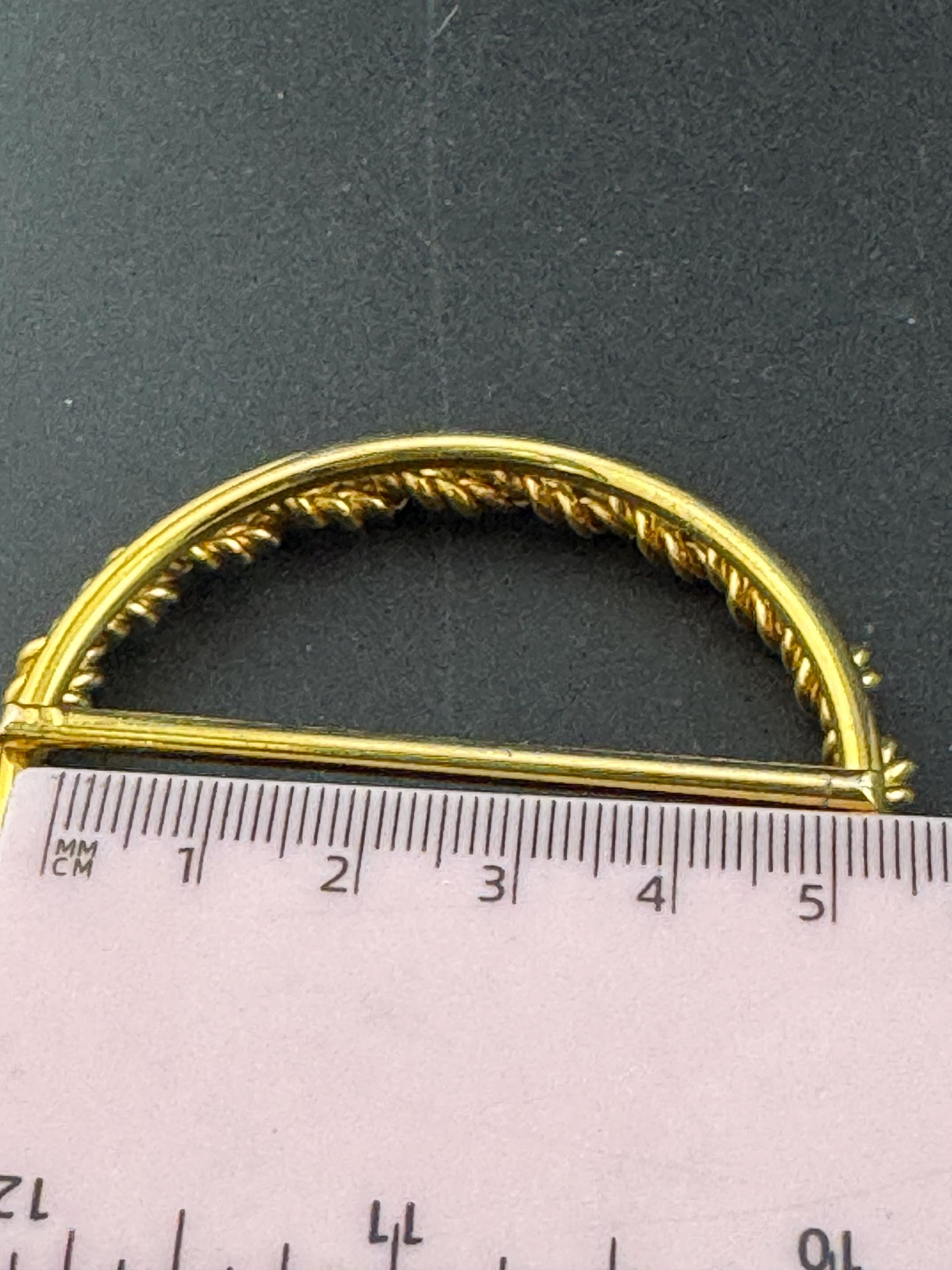 vintage gold tone nautical rope twist 6cm round ladies belt buckle, dressmaking sewing haberdashery