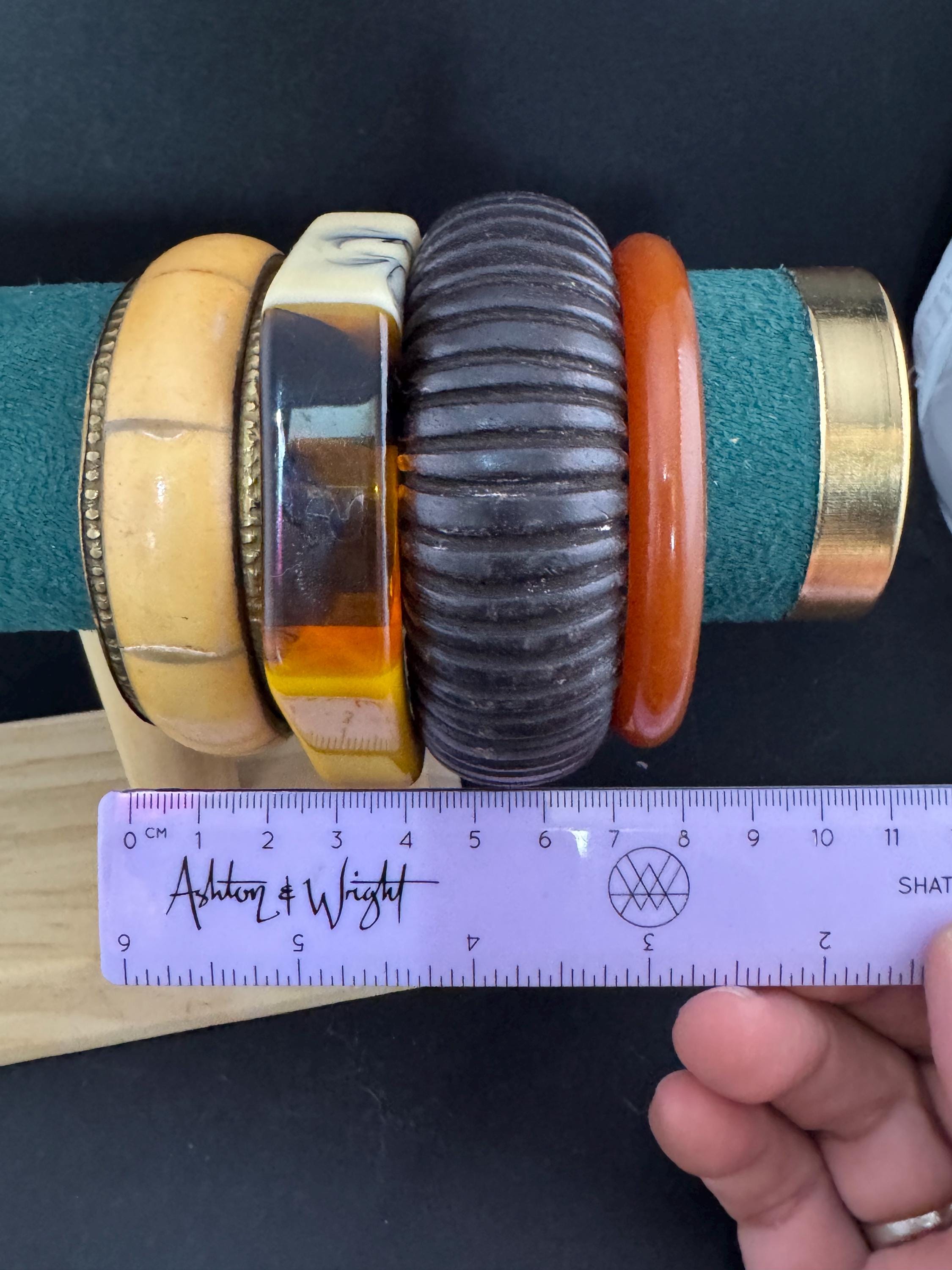 Vintage Stacking Bangles: Wooden, Metal & Plastic - Boho Tribal Bracelets