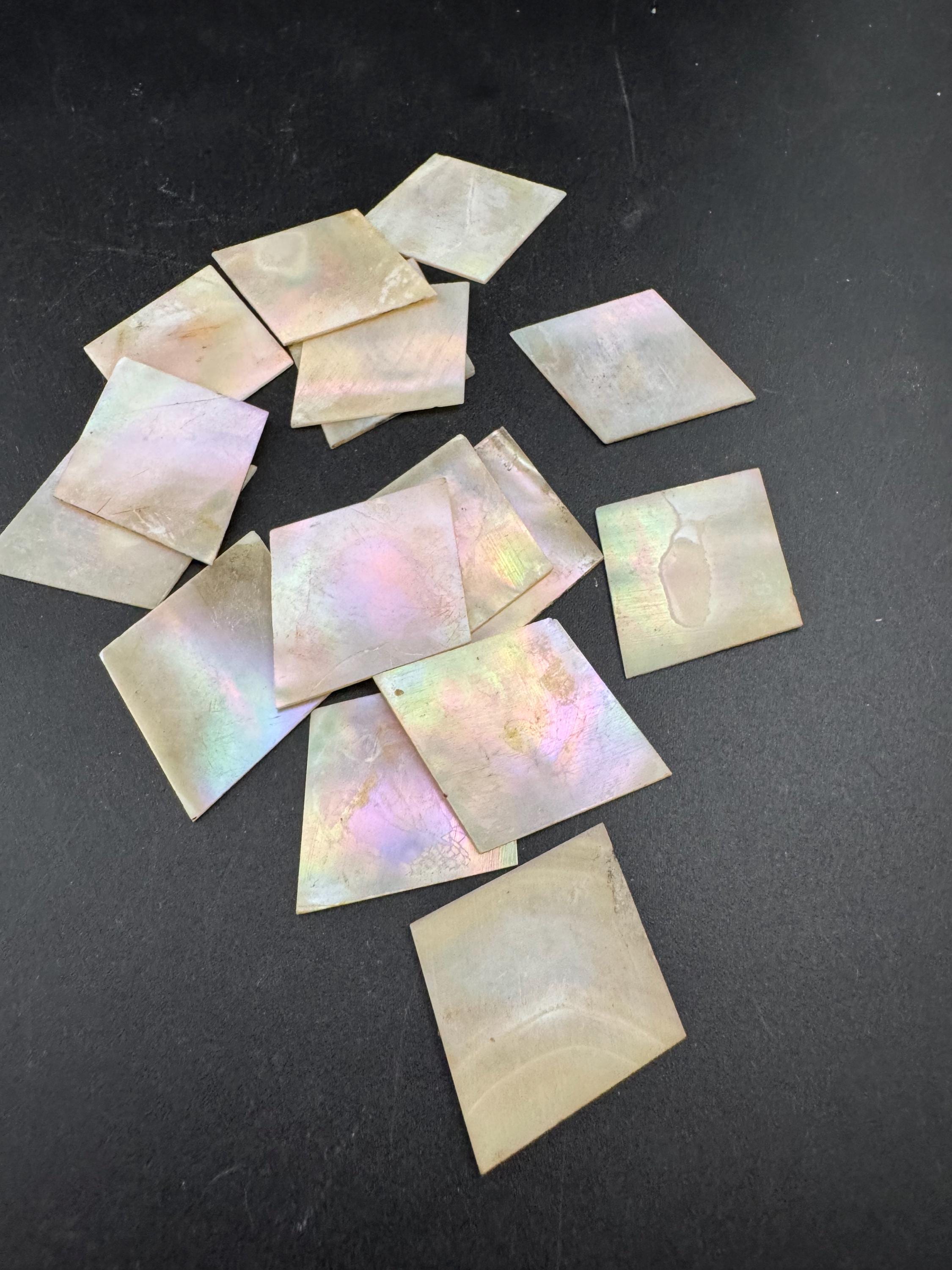 price per piece antique mother of pearl Chinese diamond gaming counters circa 17-1800s ideal for jewellery upcycle project Quing dynasty