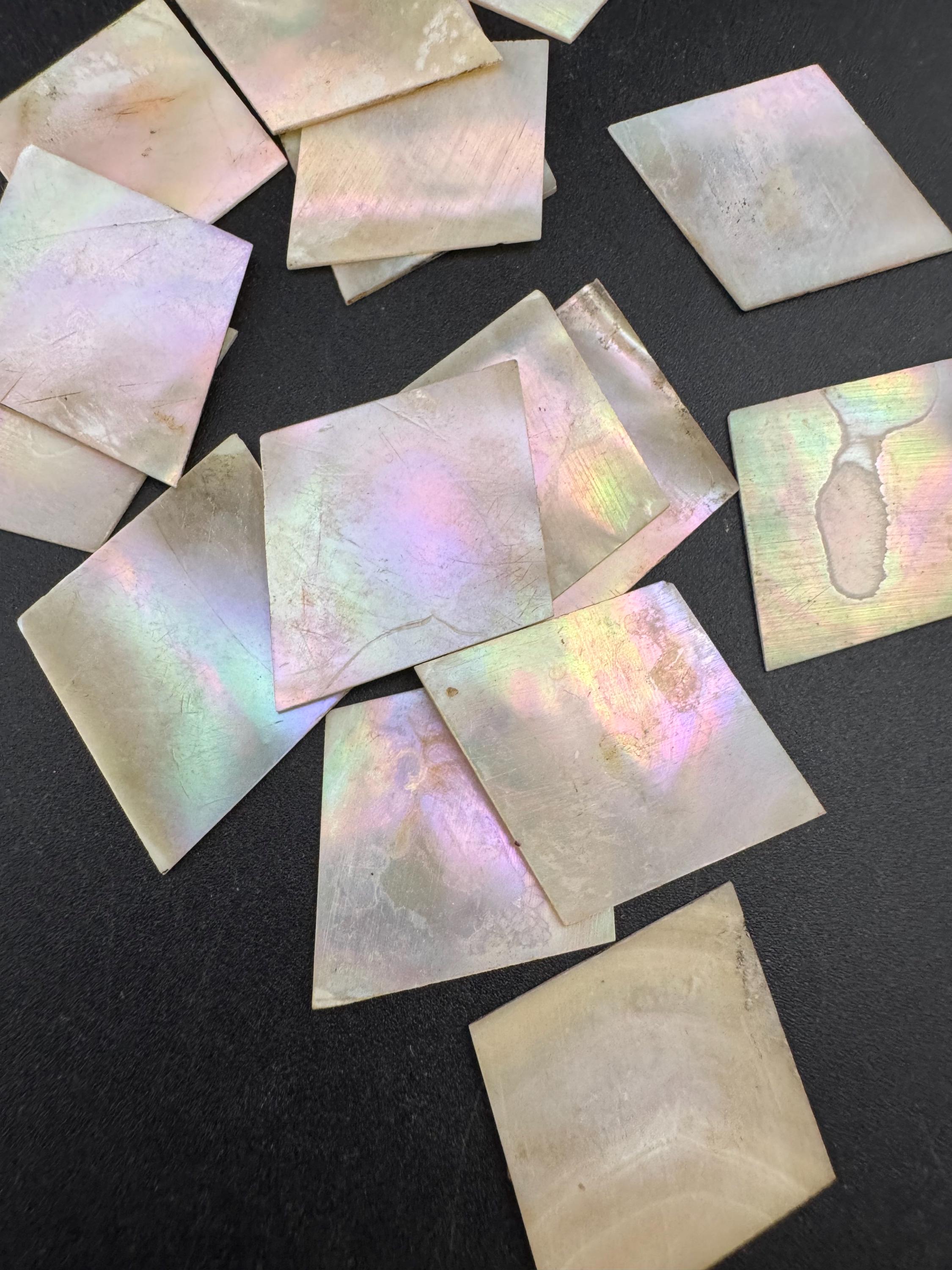 price per piece antique mother of pearl Chinese diamond gaming counters circa 17-1800s ideal for jewellery upcycle project Quing dynasty