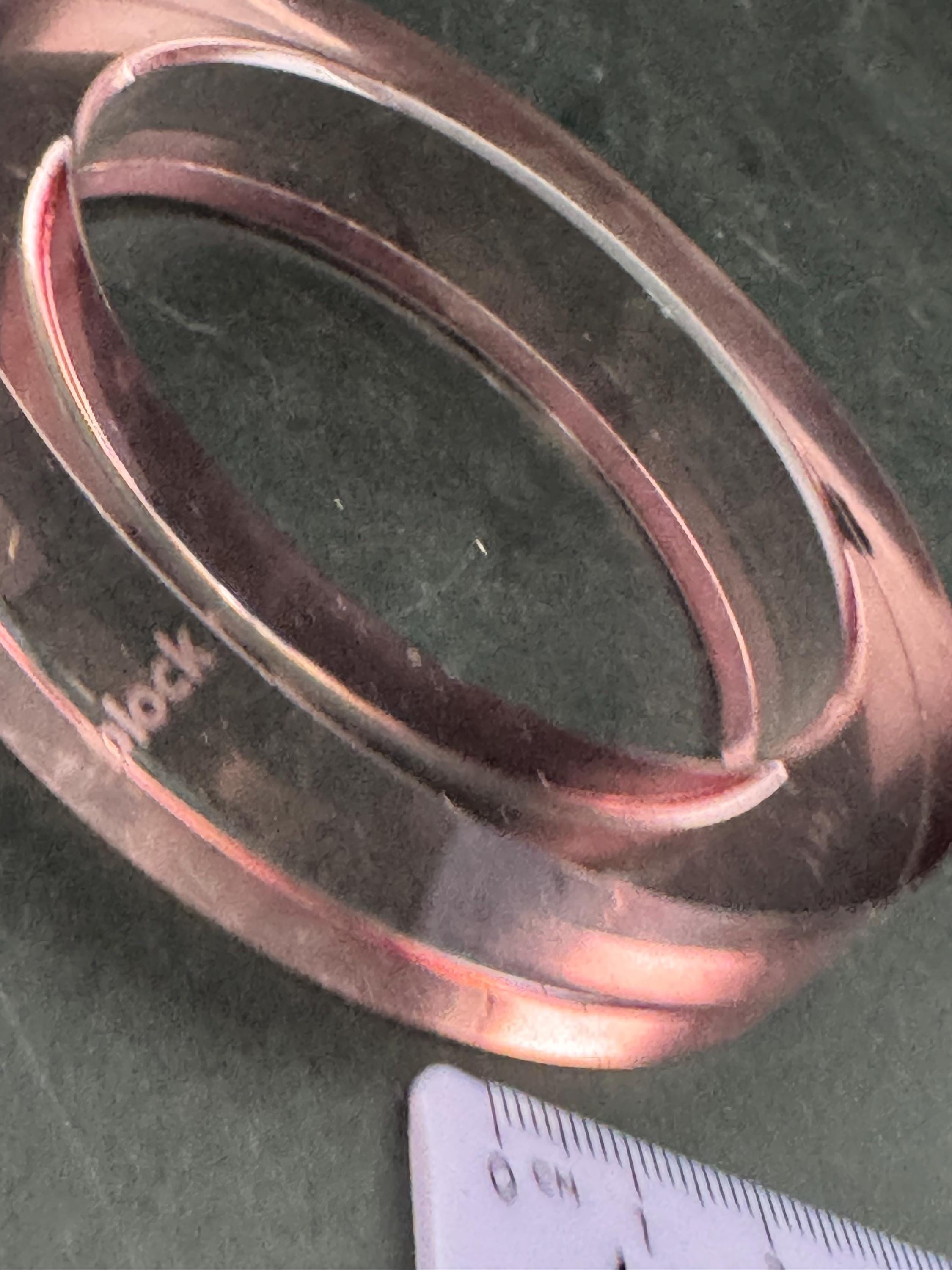 Cornish designer signed BLOCK studio 16mm wide pink acrylic bangle