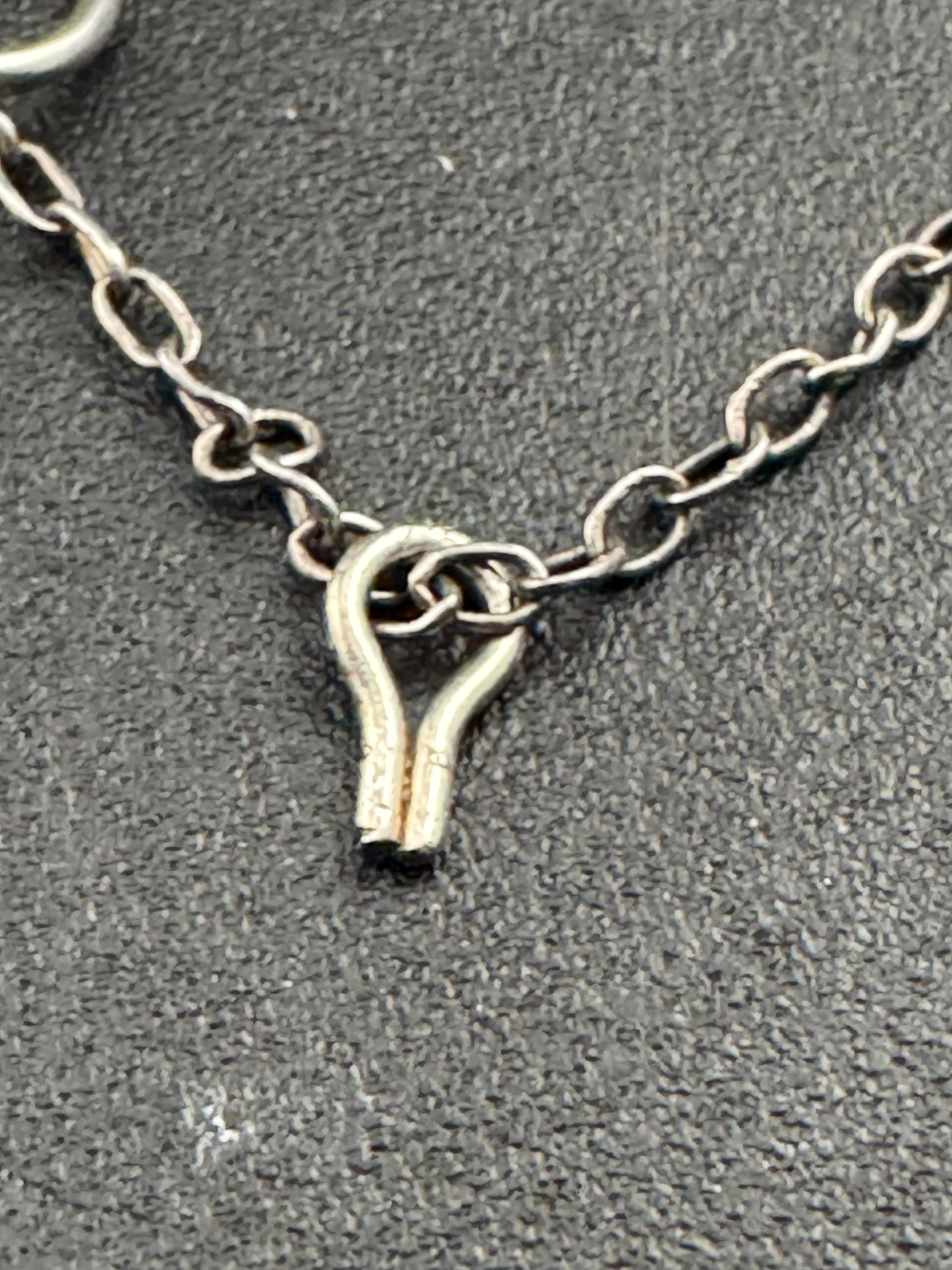 AF Vintage 925 sterling silver 5 bar gate bracelet 17cm 9.1grams needs new padlock