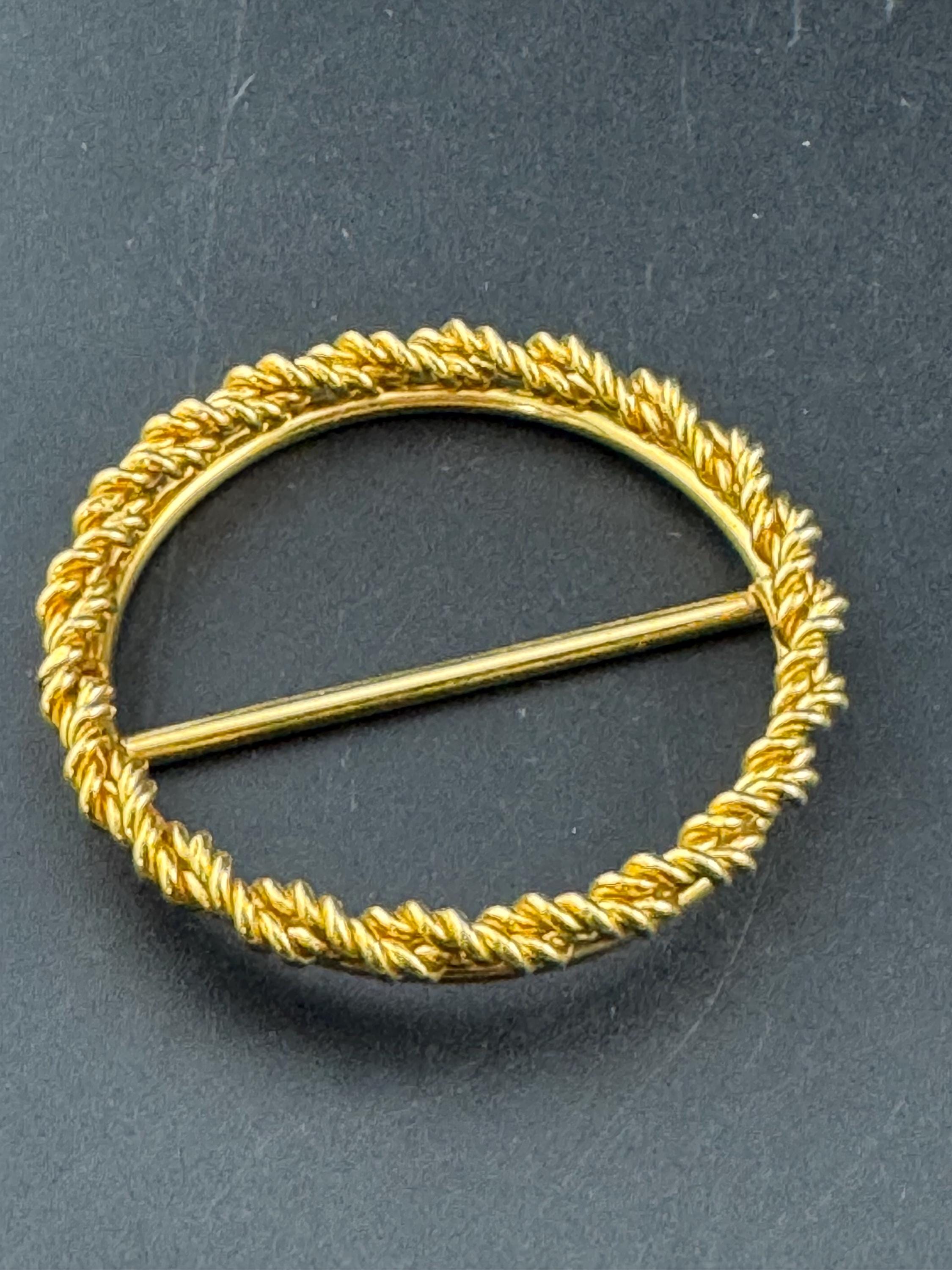 vintage gold tone nautical rope twist 6cm round ladies belt buckle, dressmaking sewing haberdashery