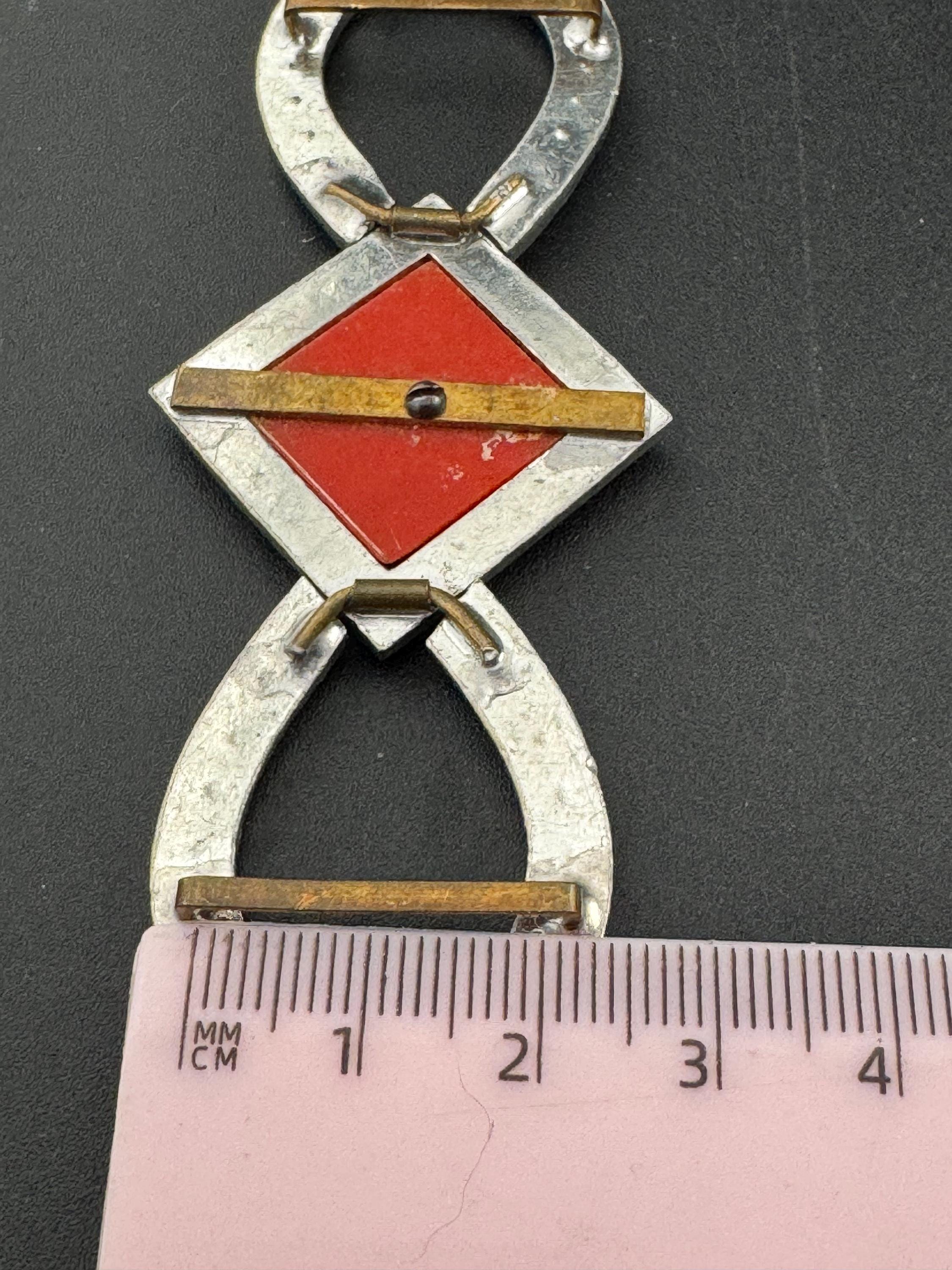 Antique Czech Art Deco black and red early plastic double 2 part crystal Belt Buckle paste rhinestone Bridal Wedding Sash Adornment
