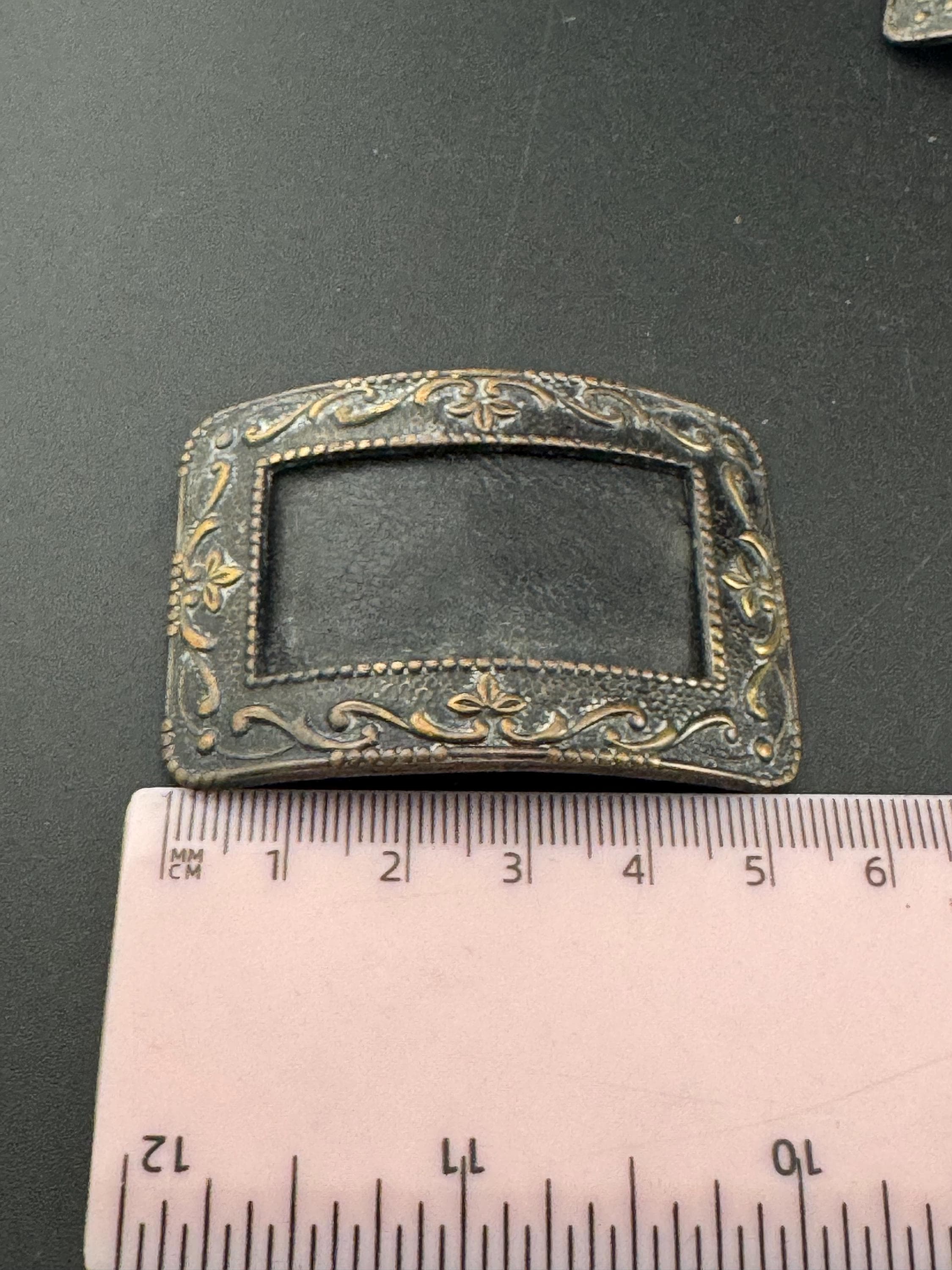 Pair Steel metal 2 x Shoe Clips Belt Buckle Georgian victorian Antique Vintage stage theatre couture dressmaking steampunk