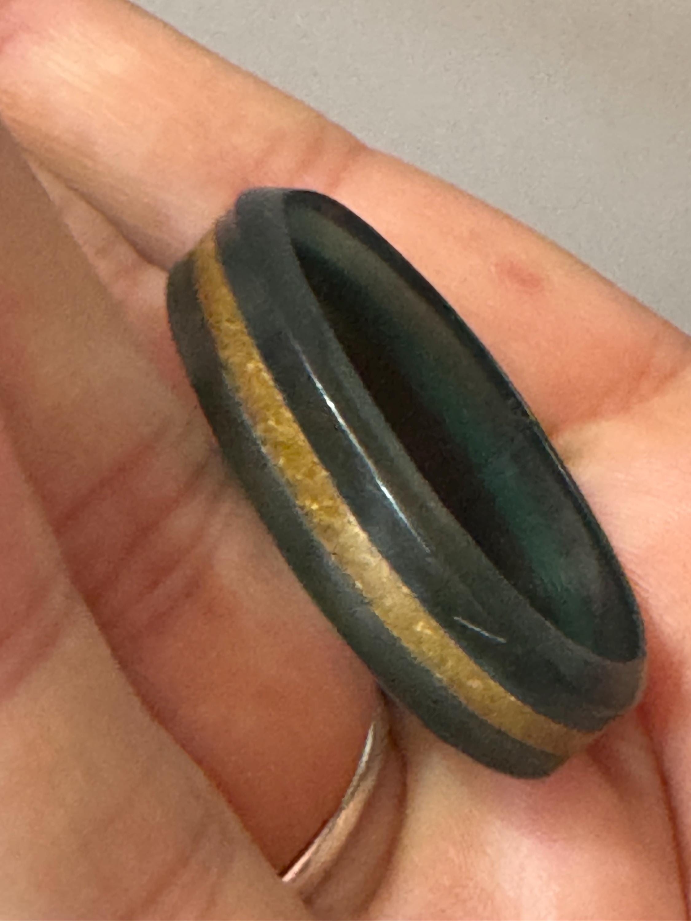 Art Deco Celluloid Green Early Plastic Scarf Ring Bakelite 1920s 1930s 1940s antique vintage