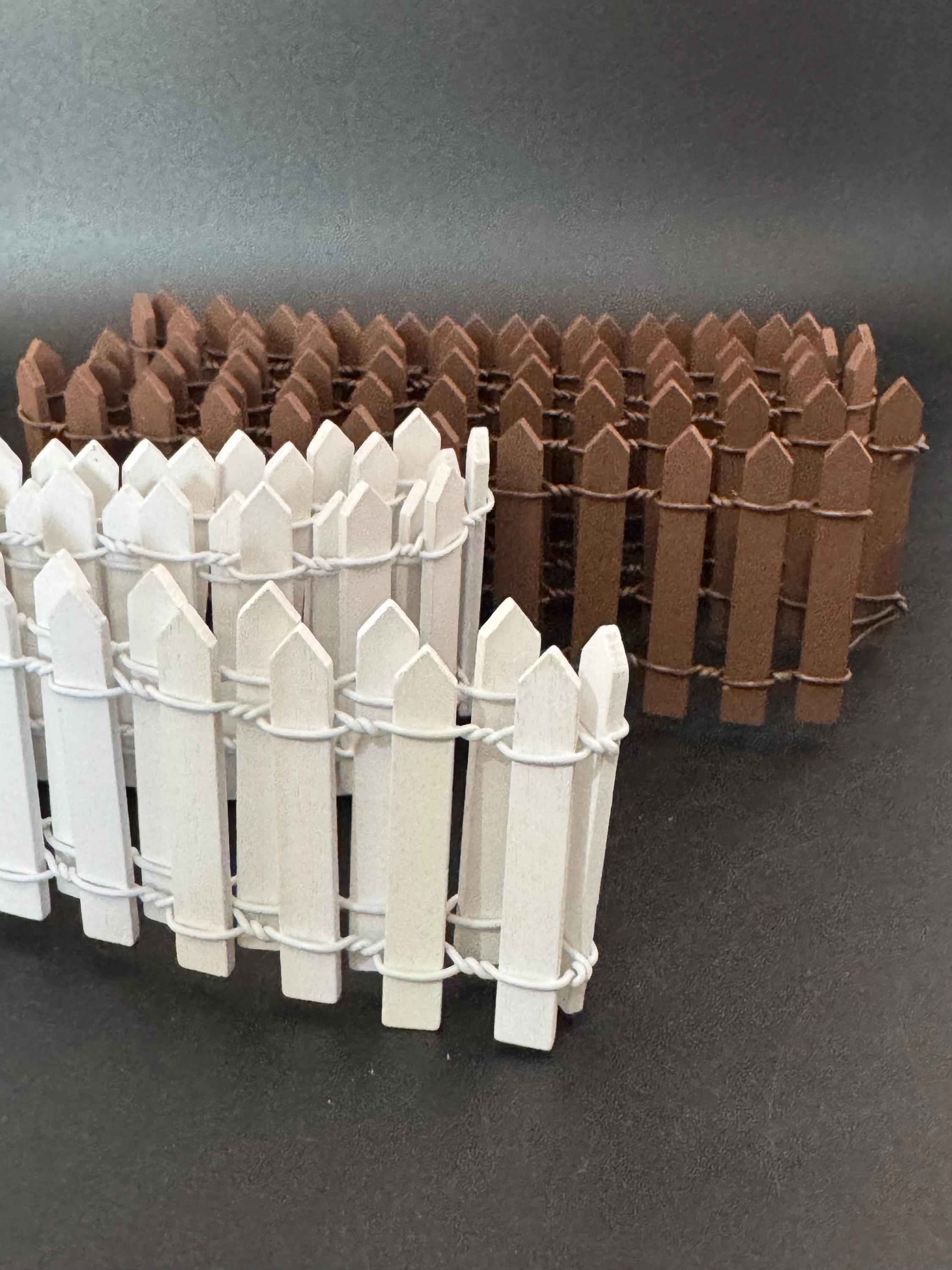 Miniature Wooden Picket Fence: Craft, Cake Topper, Dollhouse Scenery