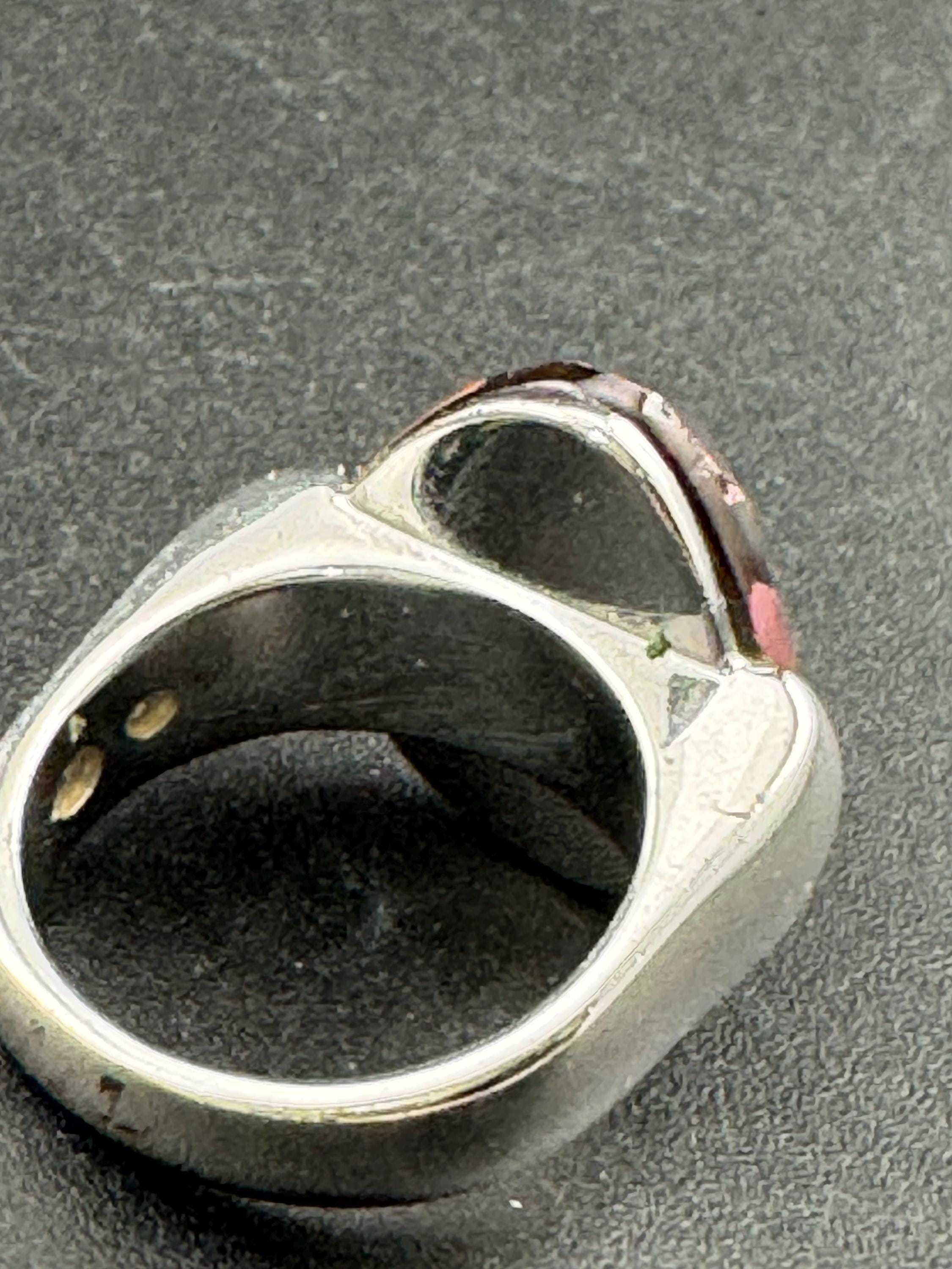 As found Signed swarovski purple amethyst amethyst crystal cocktail ring size 55 uk size 0 as seen