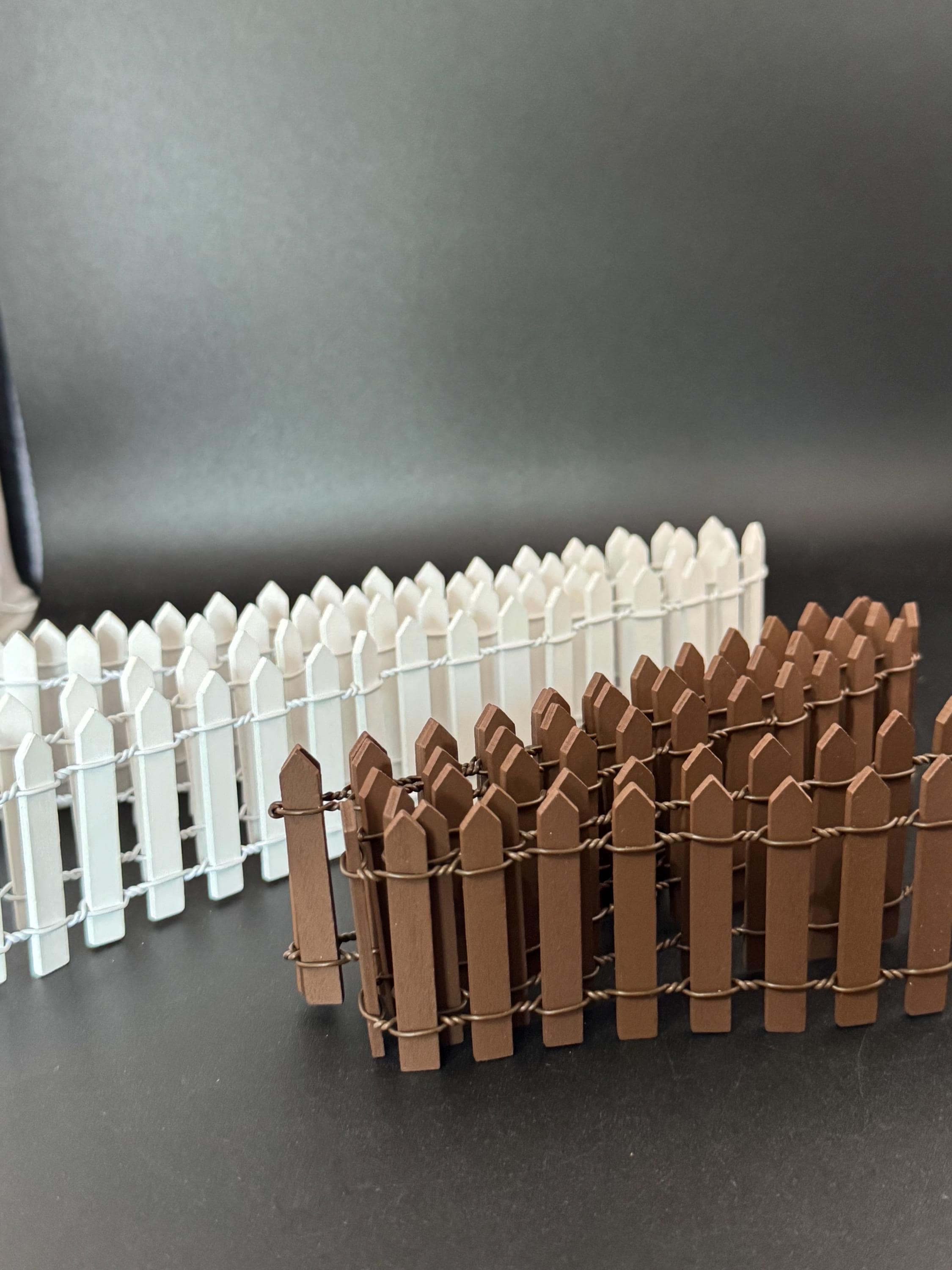 Miniature Wooden Picket Fence: Craft, Cake Topper, Dollhouse Scenery