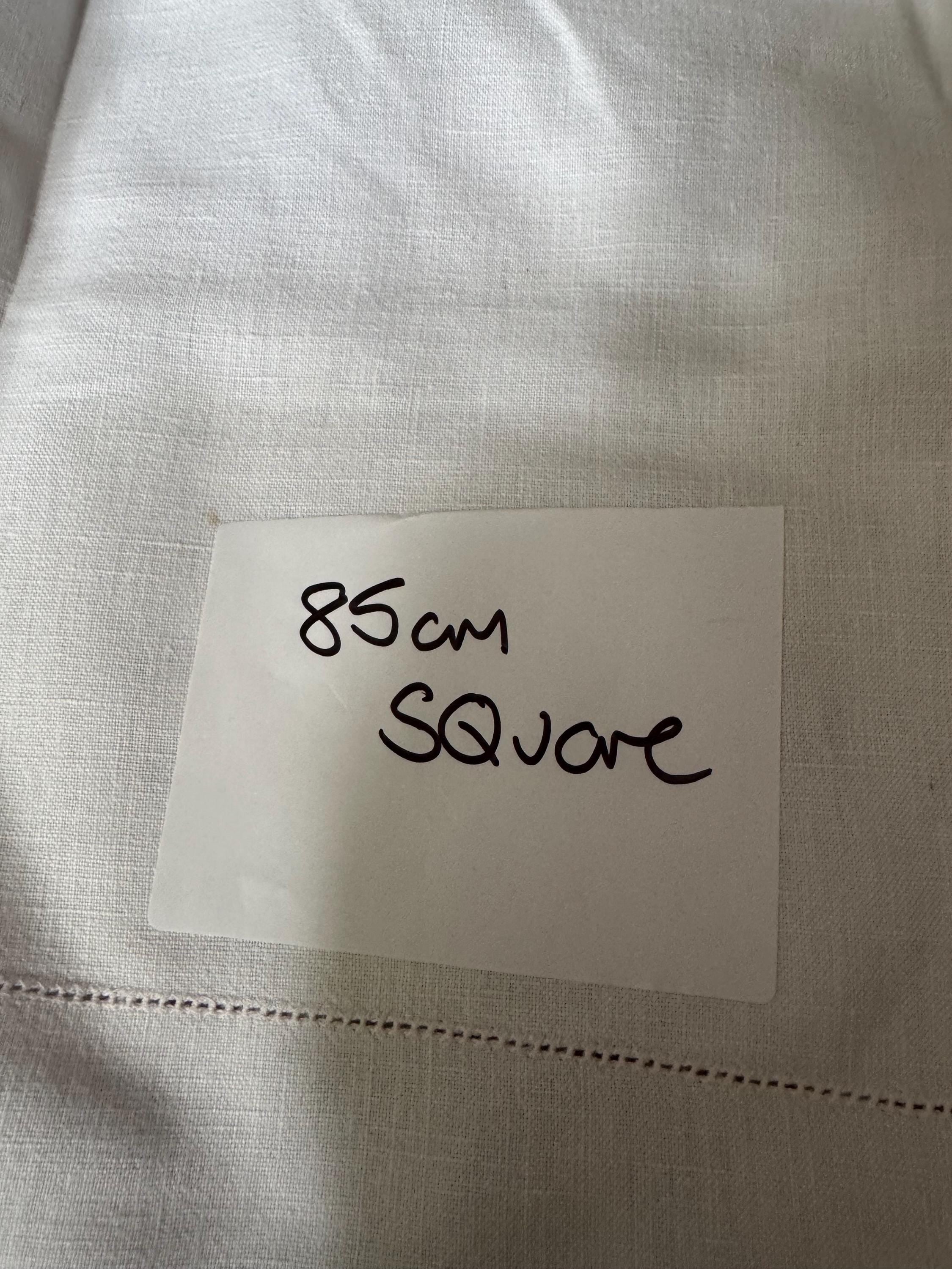 vintage 85cm square embroidered tablecloth , mid century tablecloths with orange green embroidery