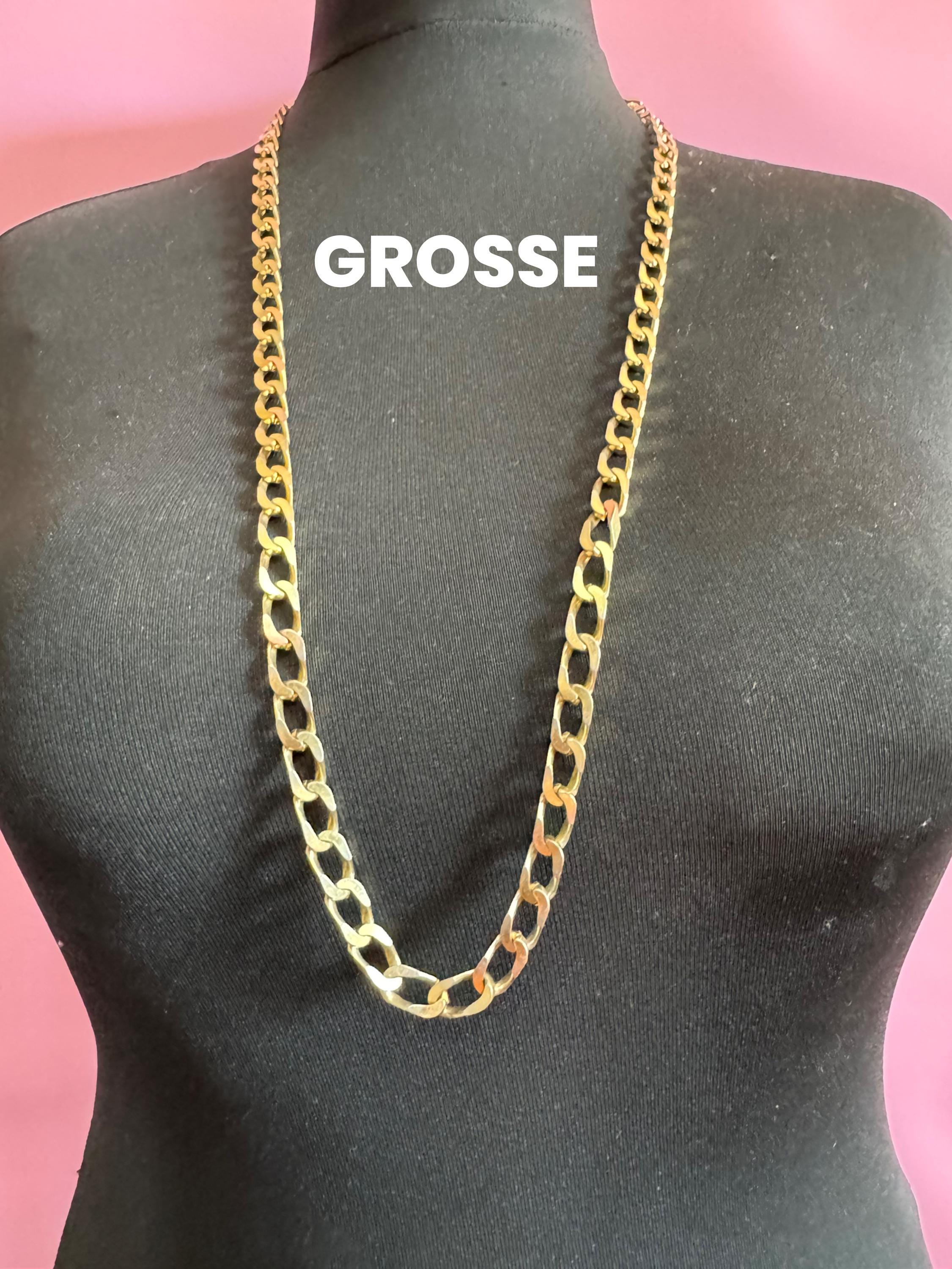 Vintage GROSSE Germany Gold Tone Curb Chain Necklace: Christian Dior Designer