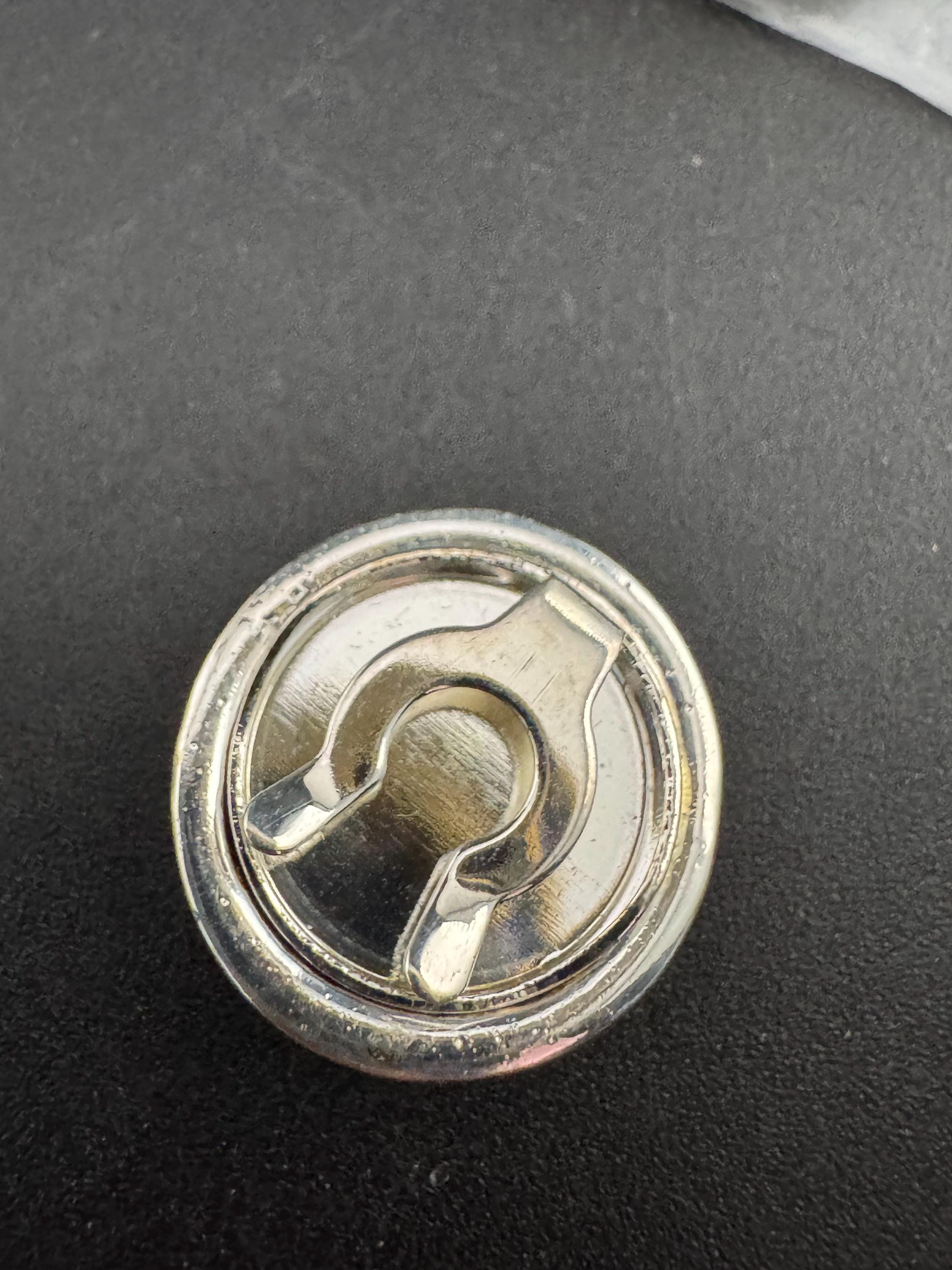 set of 2 button covers vintage CABOUCHON gold and silver tone Sun design 20mm