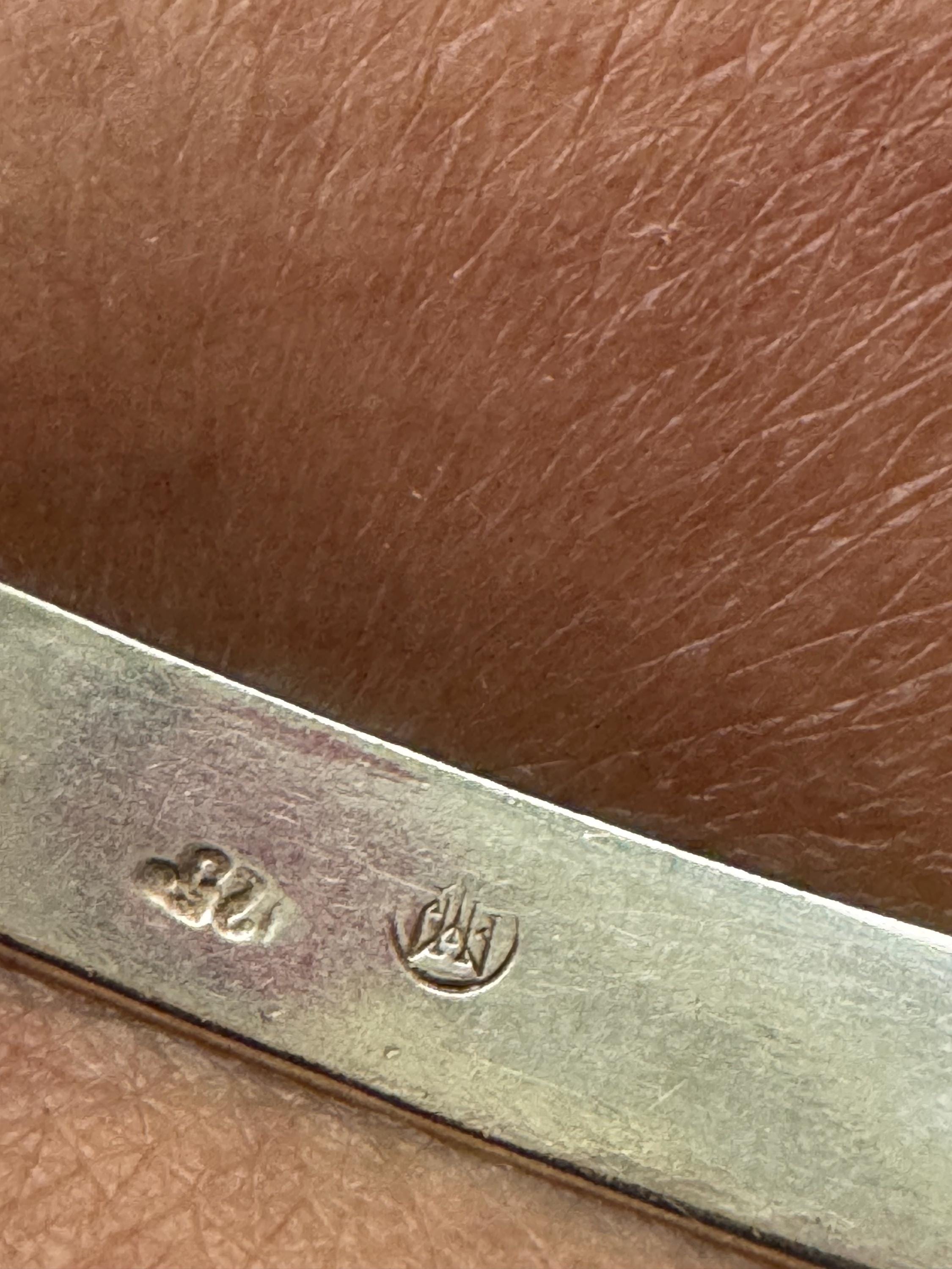 Vintage 1970s cross etched 925 sterling silver 6mm slim thin bangle 8.2 grams 6.5cm inner diameter