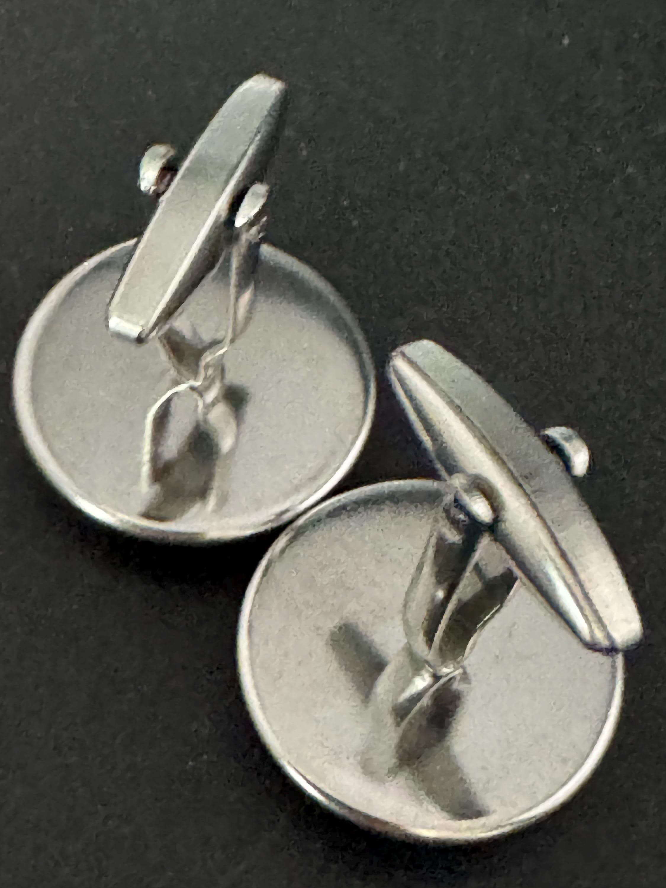Vinyl record cufflinks 20mm Retro style Black white gift for DJ