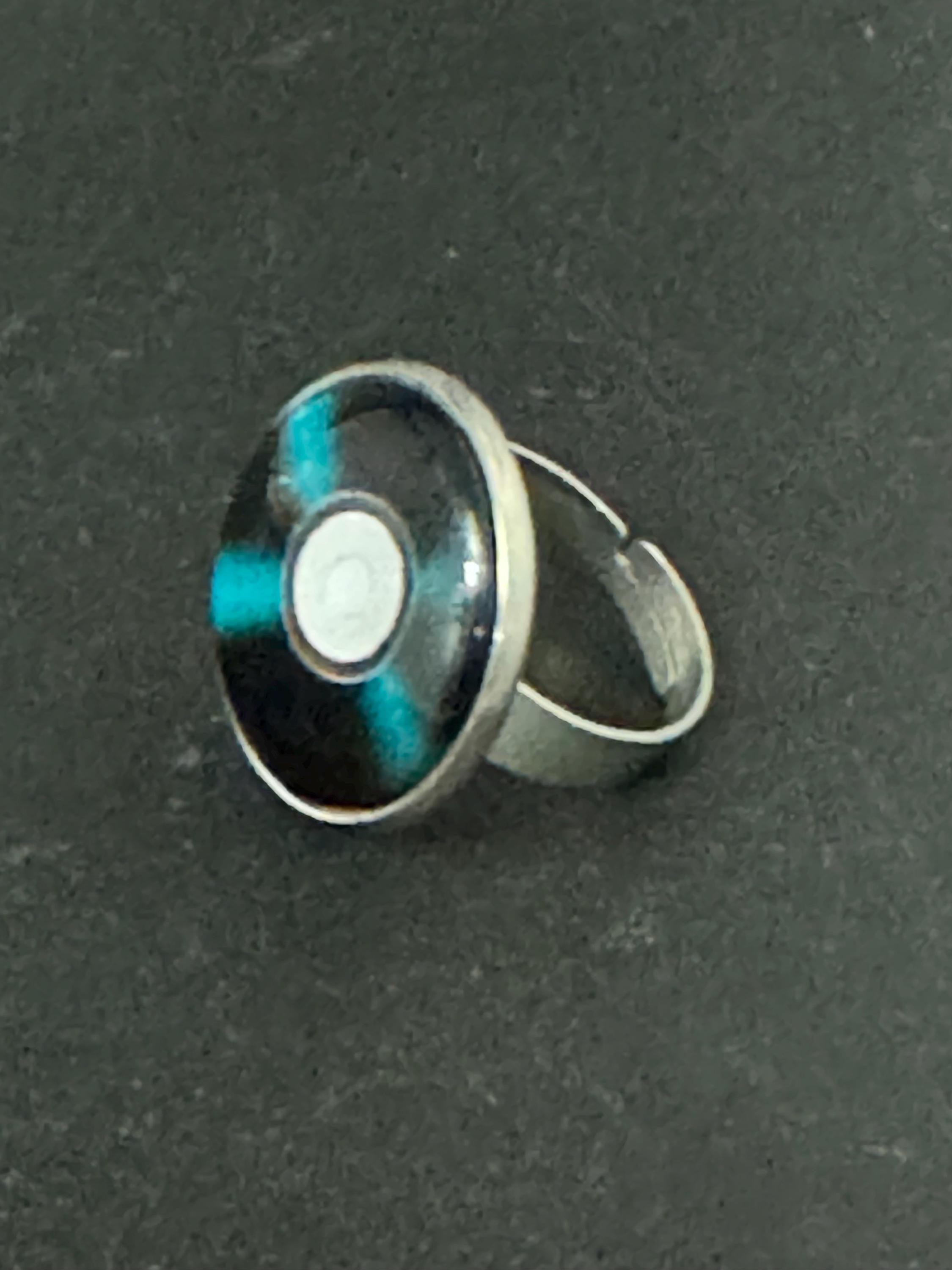 Vinyl Record Ring: Stainless Steel Adjustable Band, DJ Music Jewellery