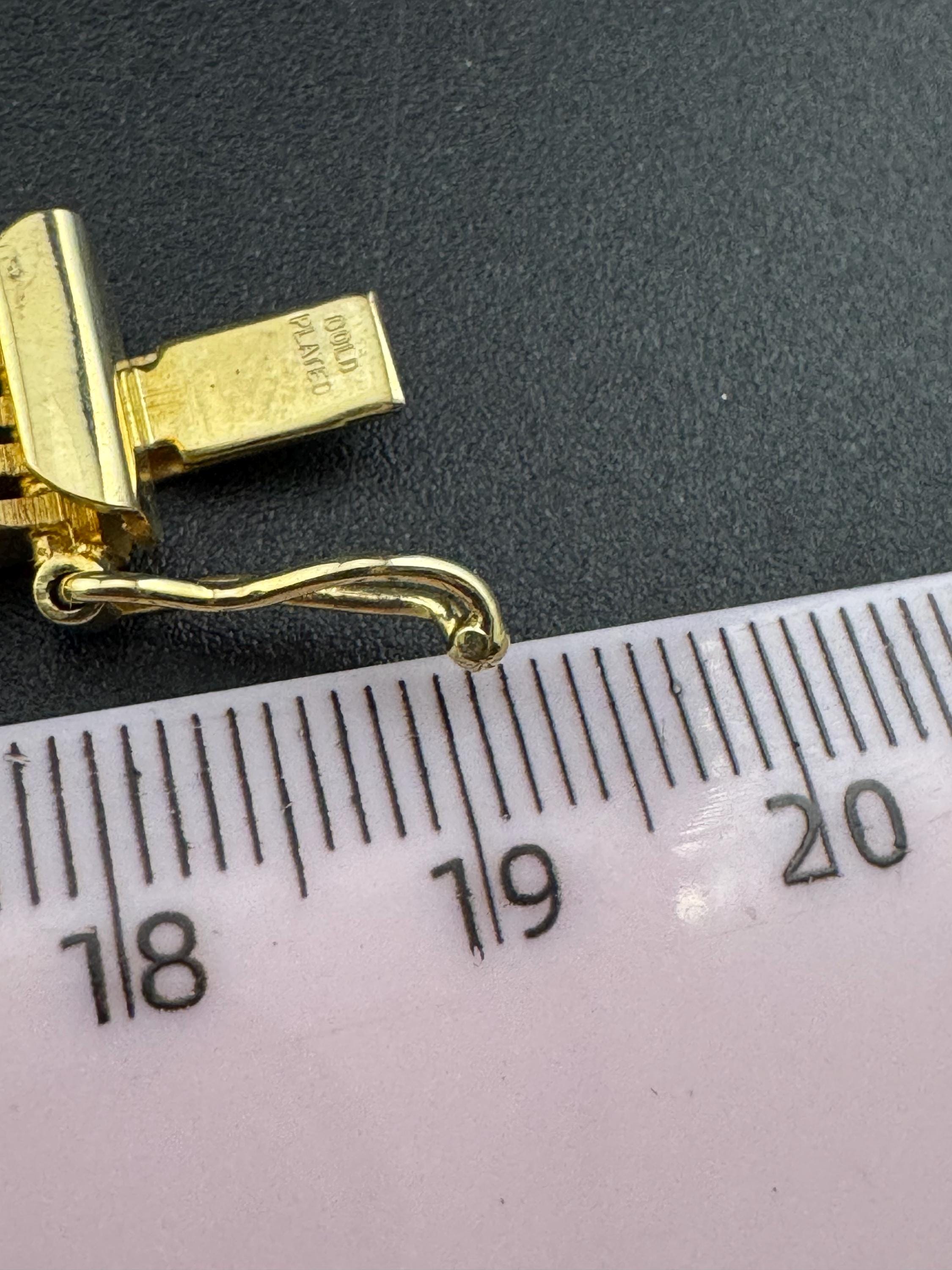 Vintage Gold Plated Gate Bracelet: 1980s Statement Jewelry