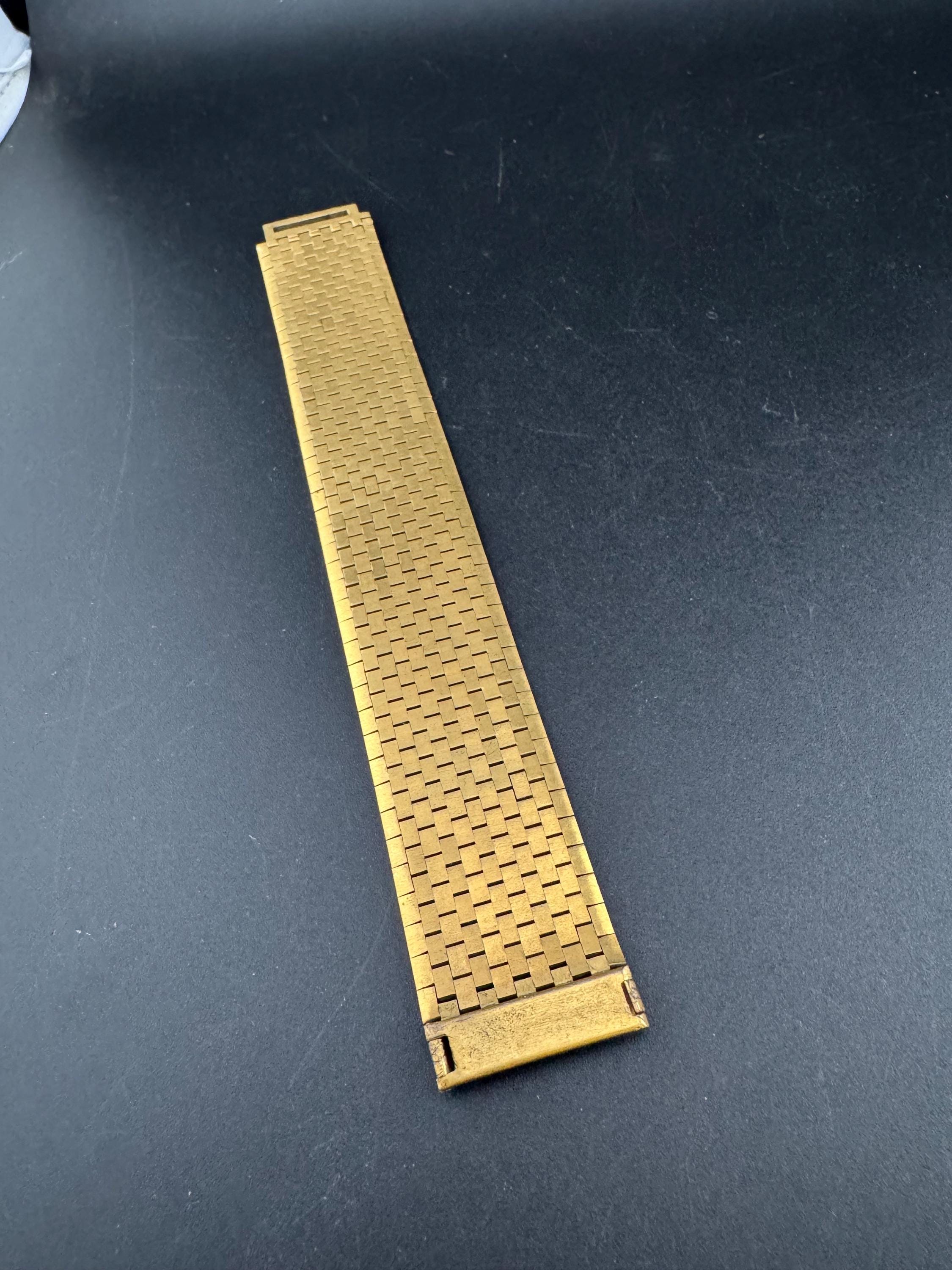 Vintage 1970s articulated flat gold plated textured wide cuff wrap bracelet 17.5cm x 2.75cm