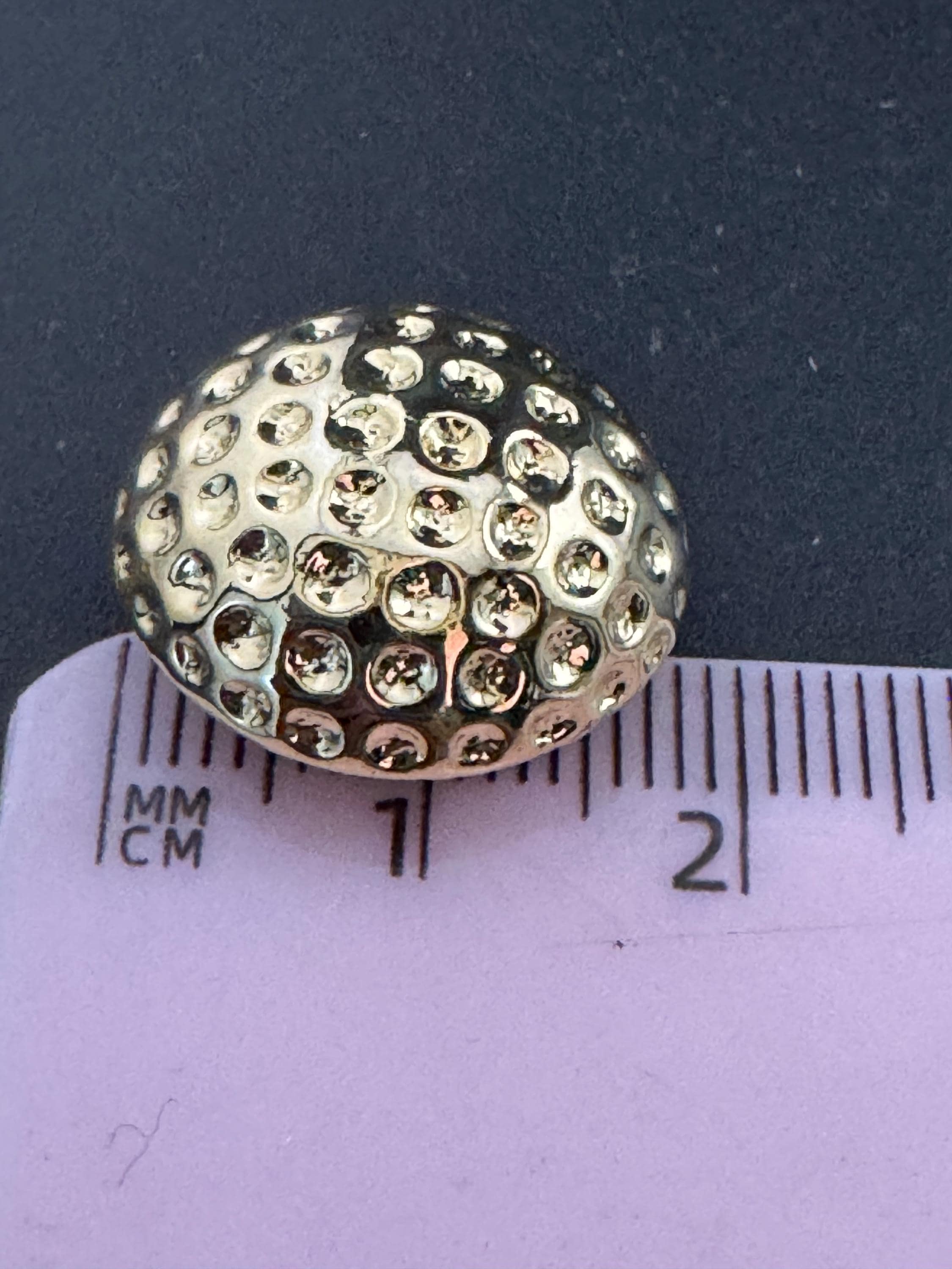 set of 2 button covers vintage CABOUCHON gold tone domed 18mm