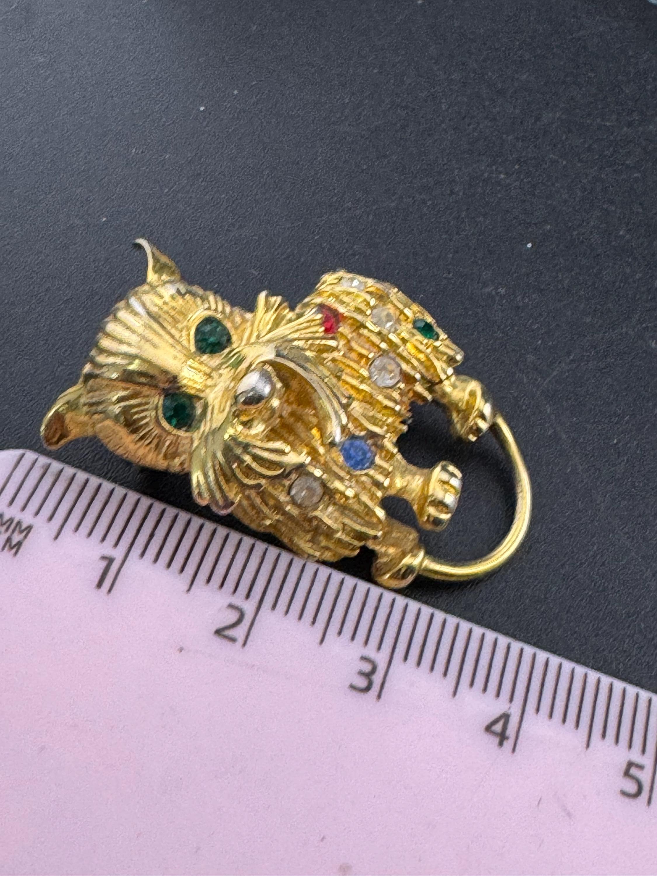Vintage Scottie Dog brooch, Rhinestone diamanté highland terrier