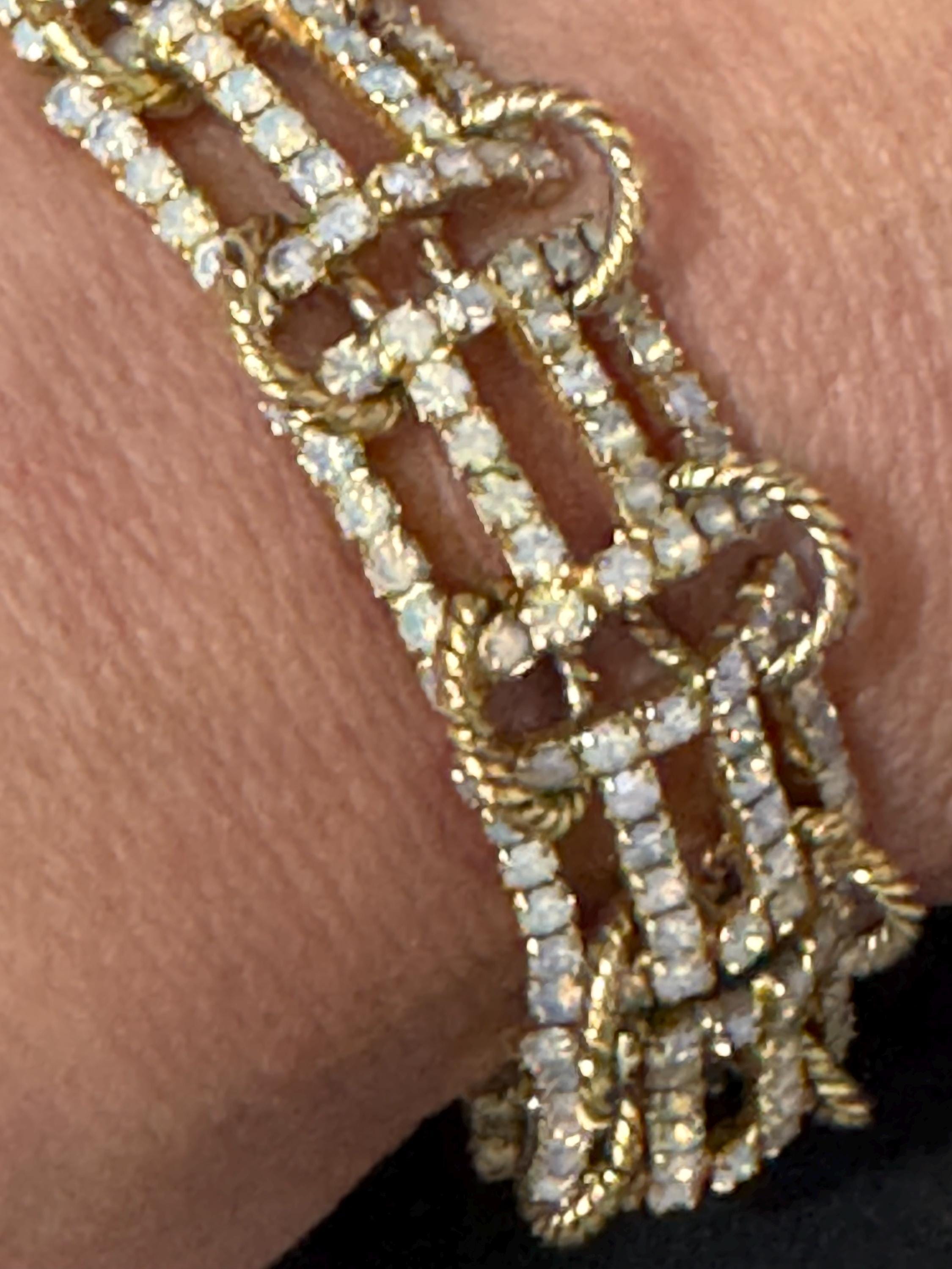 Vintage white opaline cocktail bracelet, frosted Diamanté gold tone rhinestone