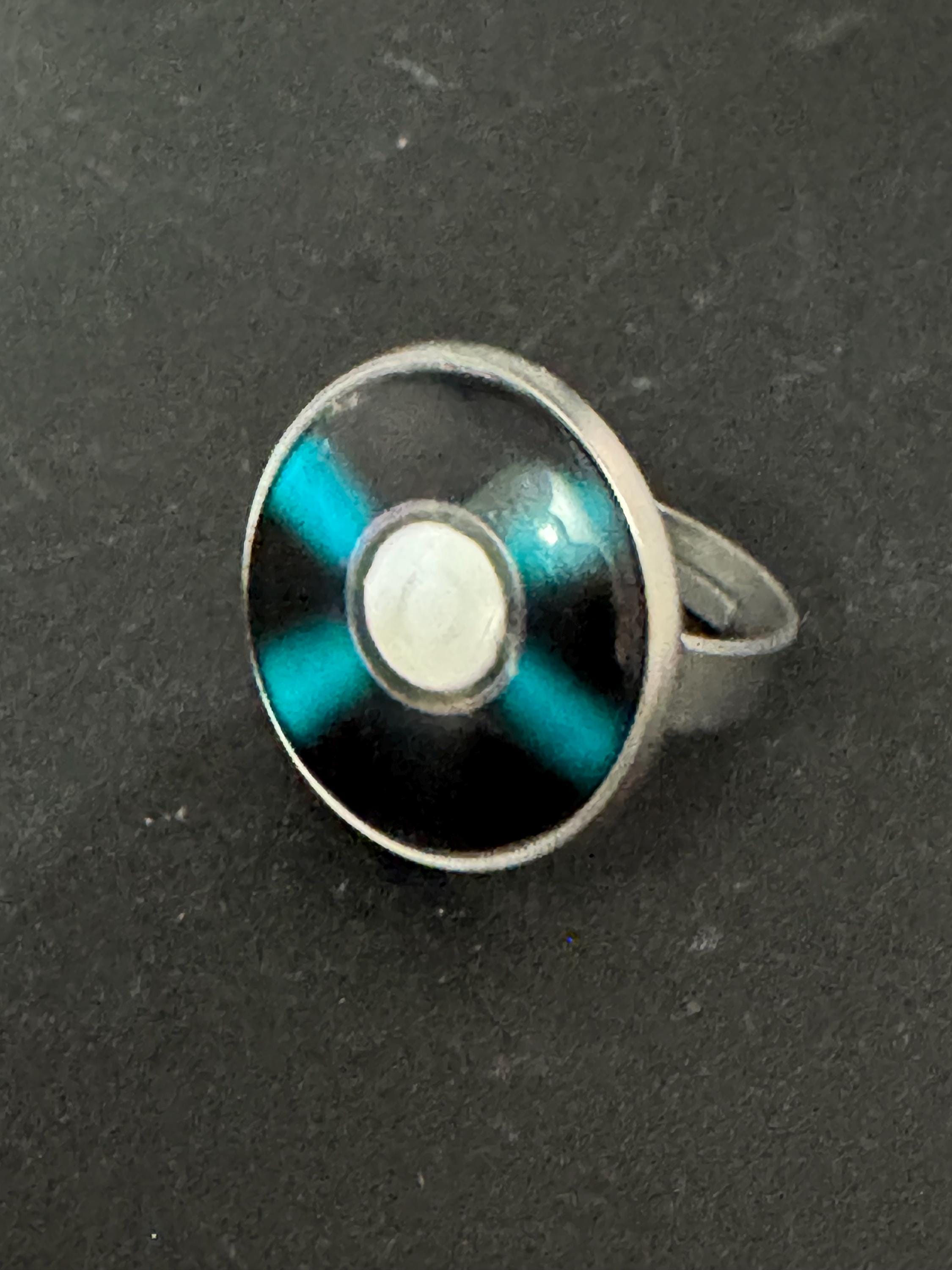 Vinyl Record Ring: Stainless Steel Adjustable Band, DJ Music Jewellery