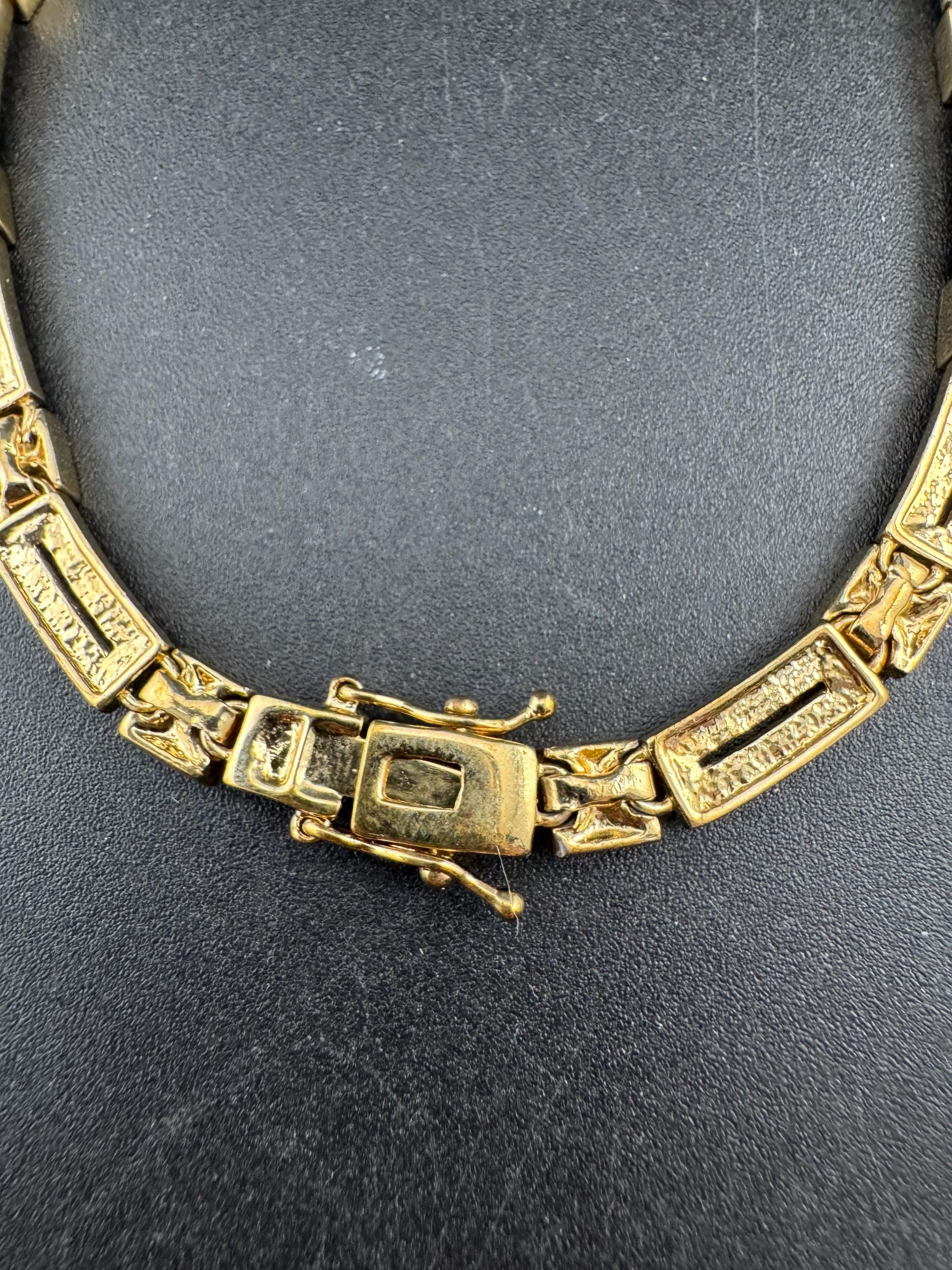 Vintage gold plated high end clear crystal diamanté necklace