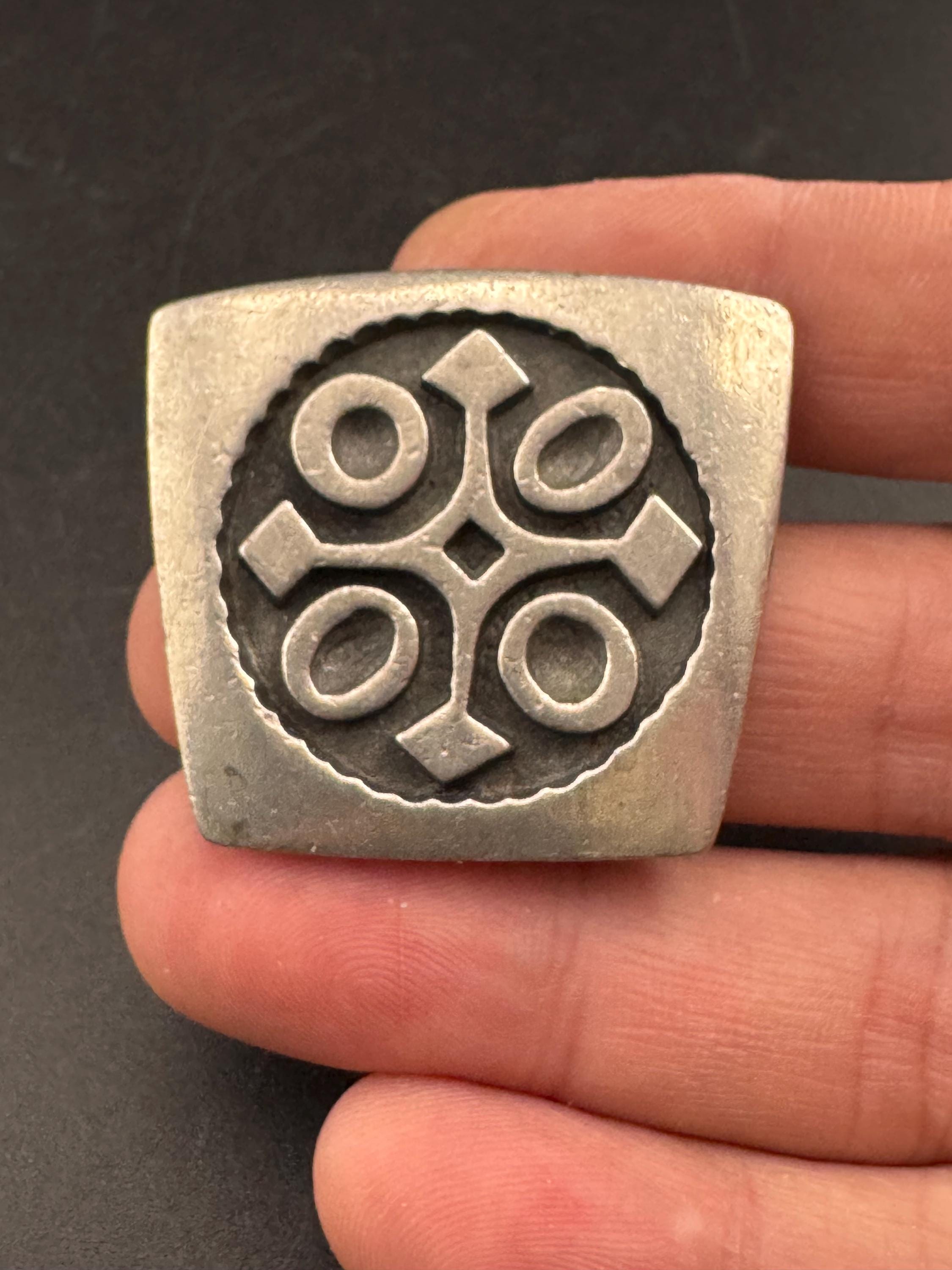 Mid Century Pewter Brooch by R Tenn of Sweden, Celtic design