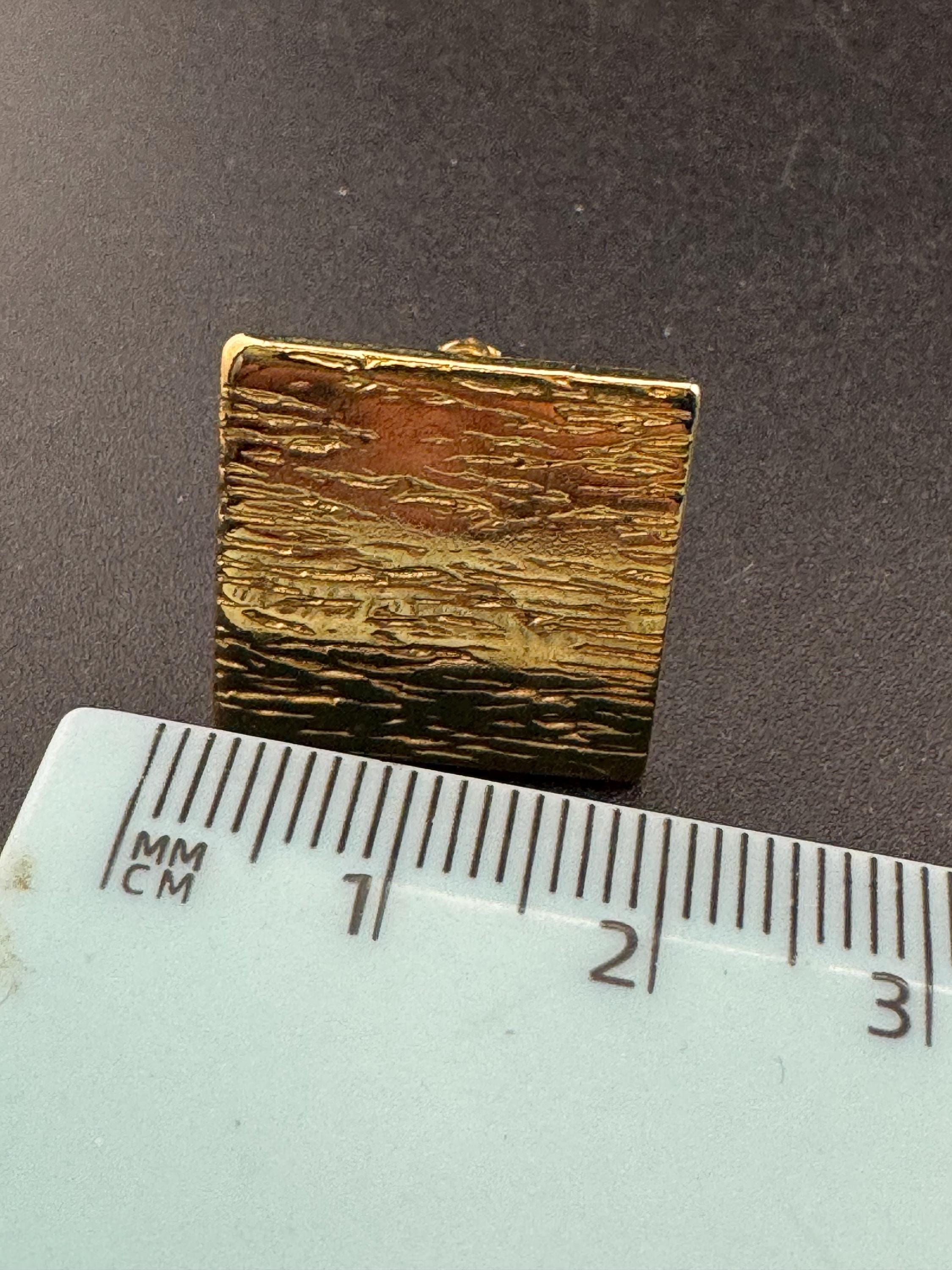 Brutalist 1970s men’s bark cufflinks vintage modernist design
