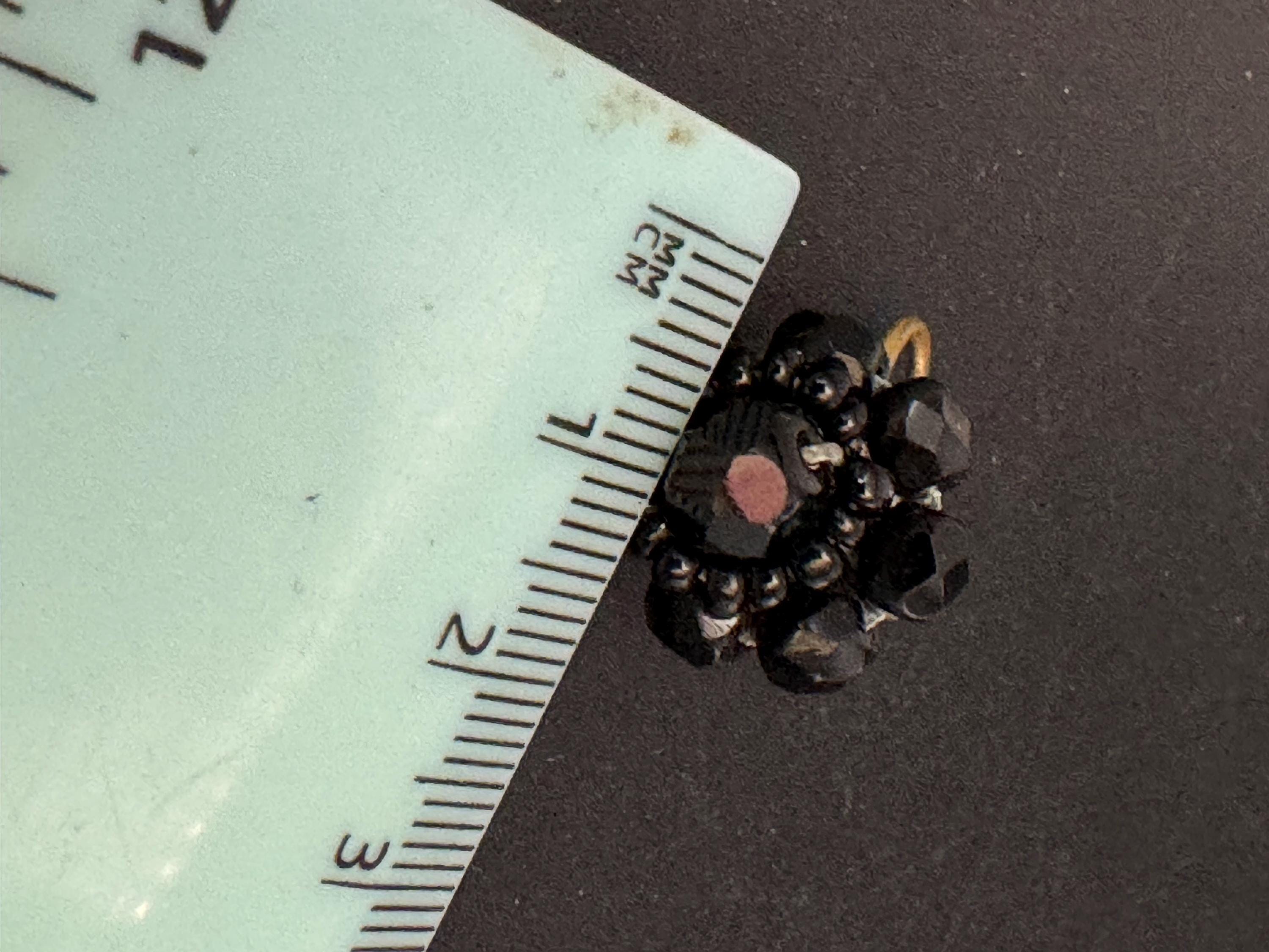 Vintage czech black faceted glass beaded cluster screw back clip on earrings