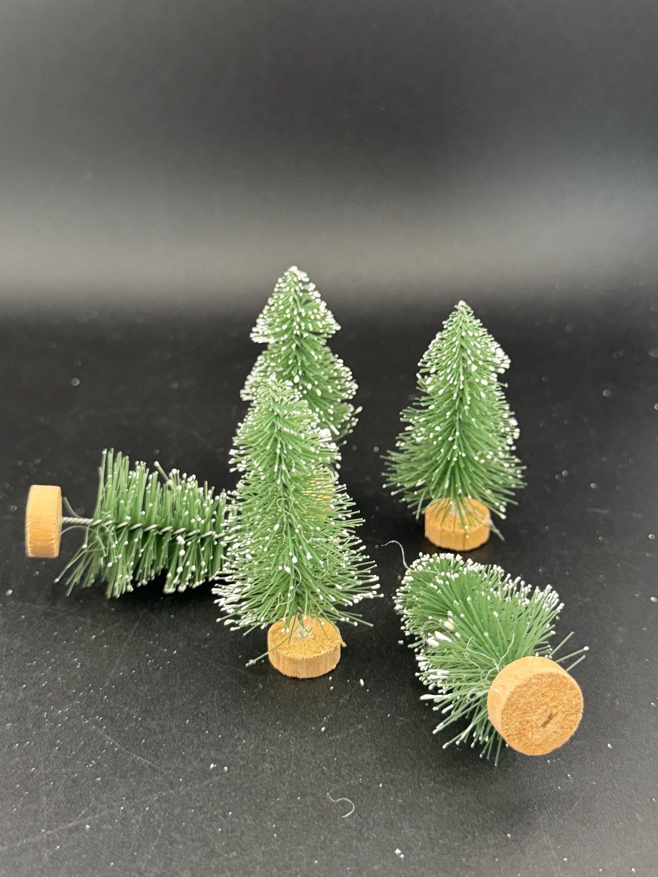 Miniature Christmas Tree Cake Toppers: 6cm mid Green Craft Trees (Set of 5)
