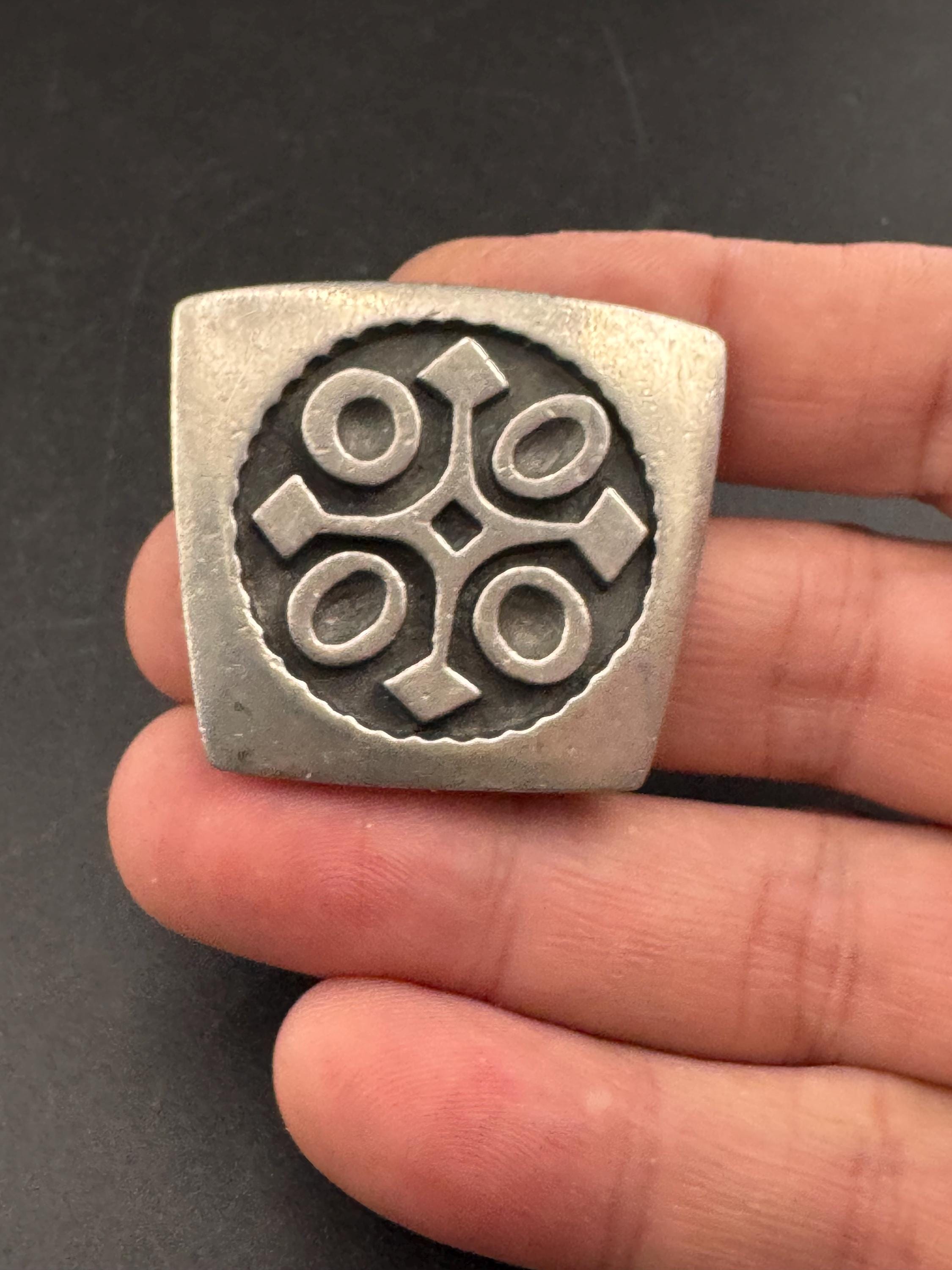 Mid Century Pewter Brooch by R Tenn of Sweden, Celtic design