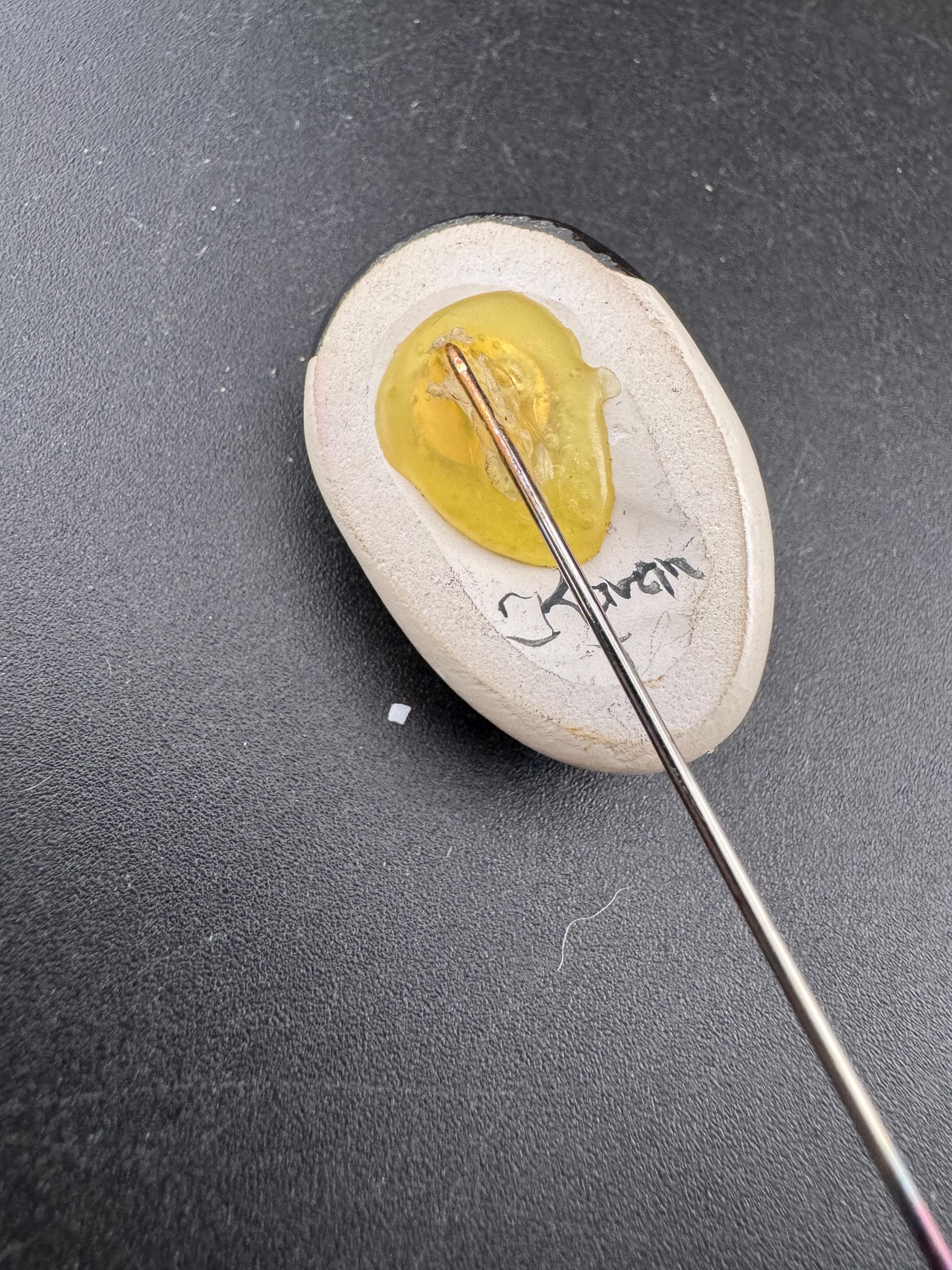 Vintage signed ceramic Pierrot stick pin brooch: art deco French Clown