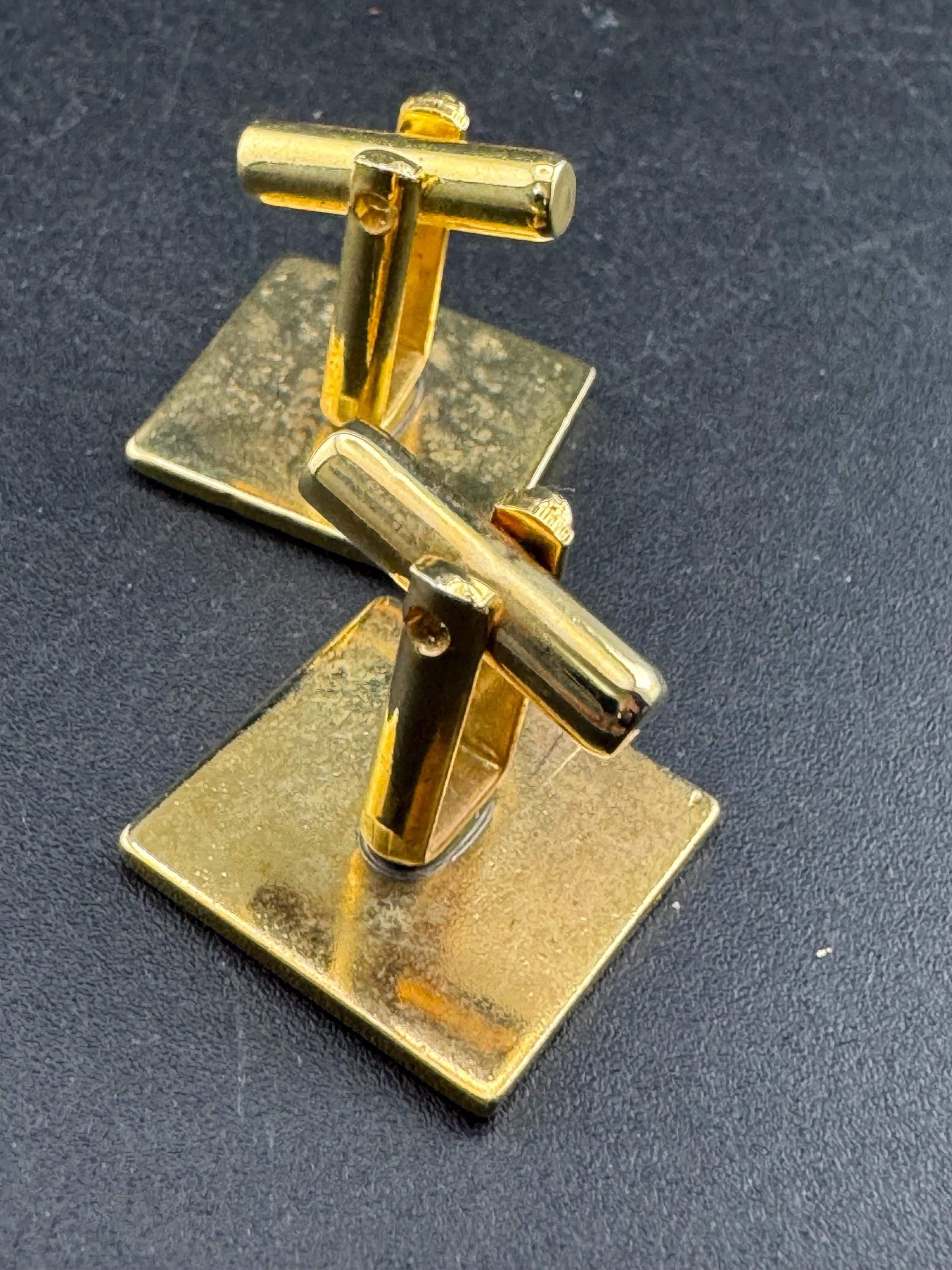 Brutalist 1970s men’s bark cufflinks vintage modernist design