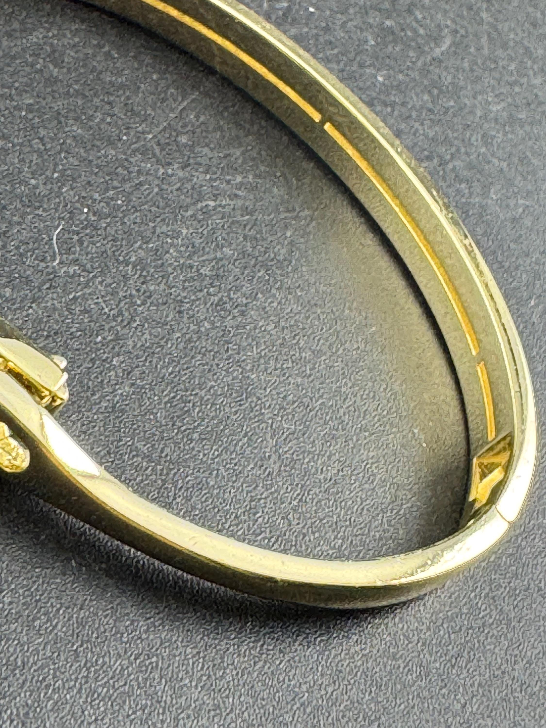 Retro clear diamanté hinged double channel set crystal bangle