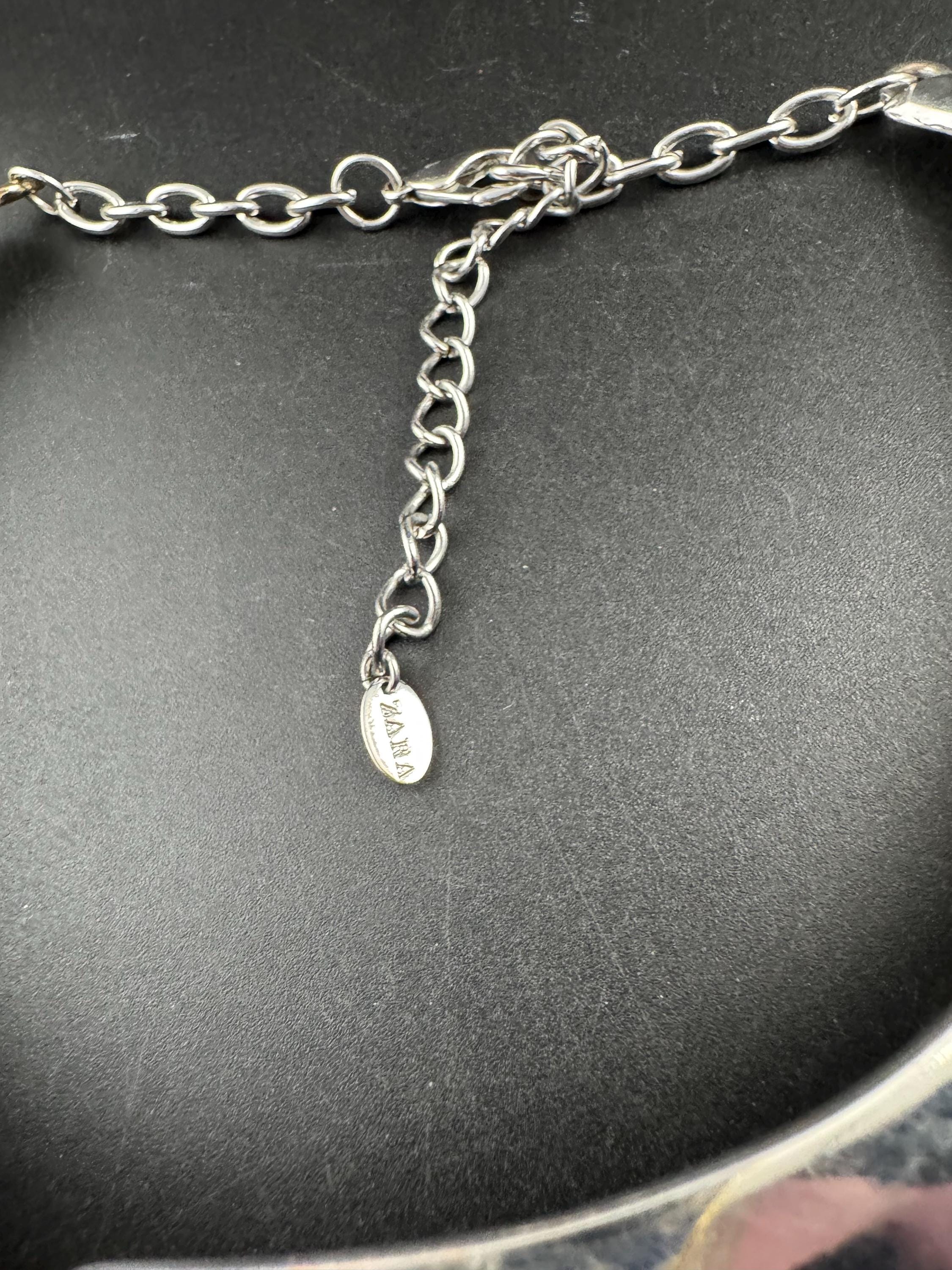 Retro silver gold wide link Choker collar necklace