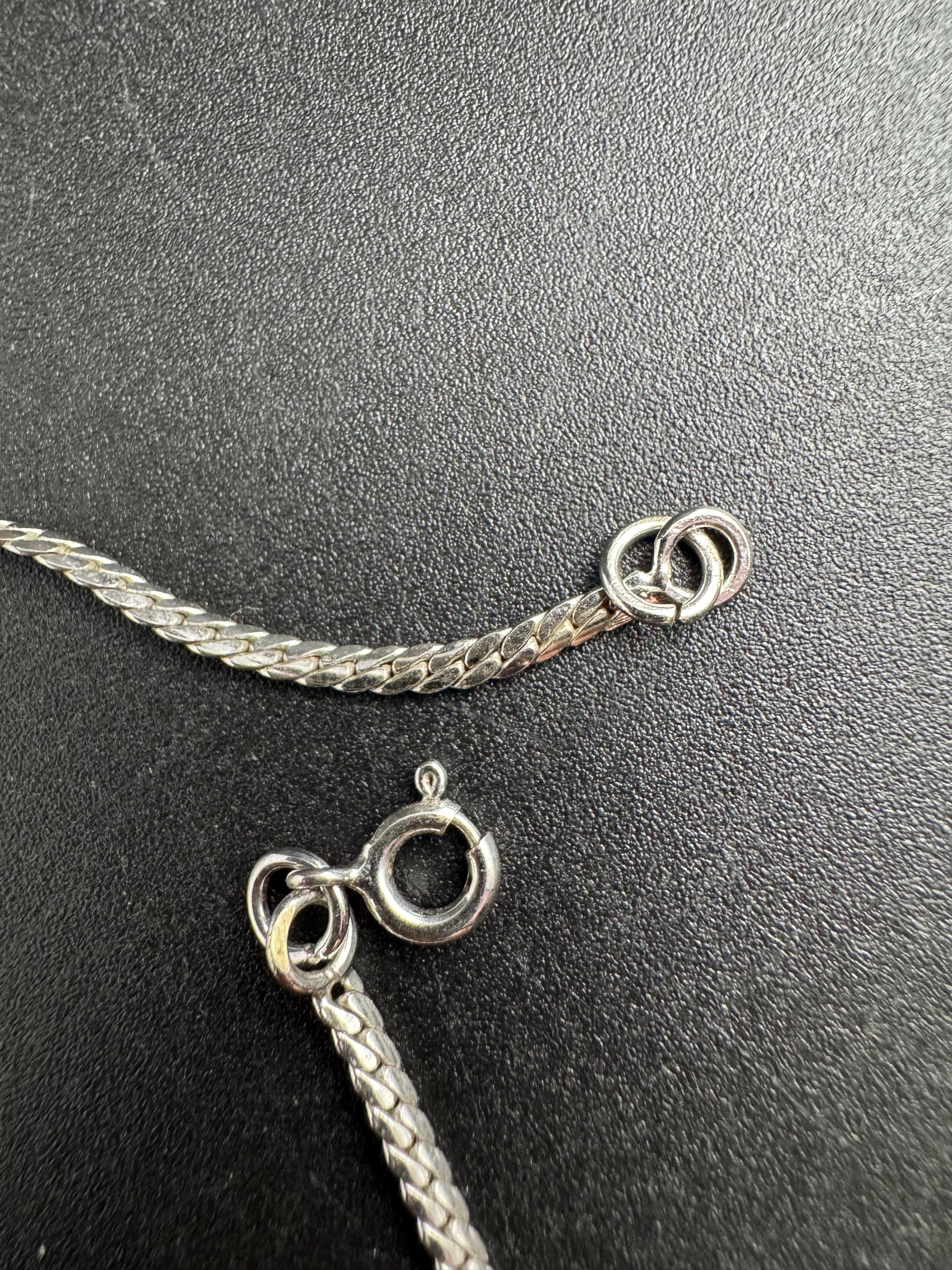 925 sterling silver love heart diamanté pendant necklace