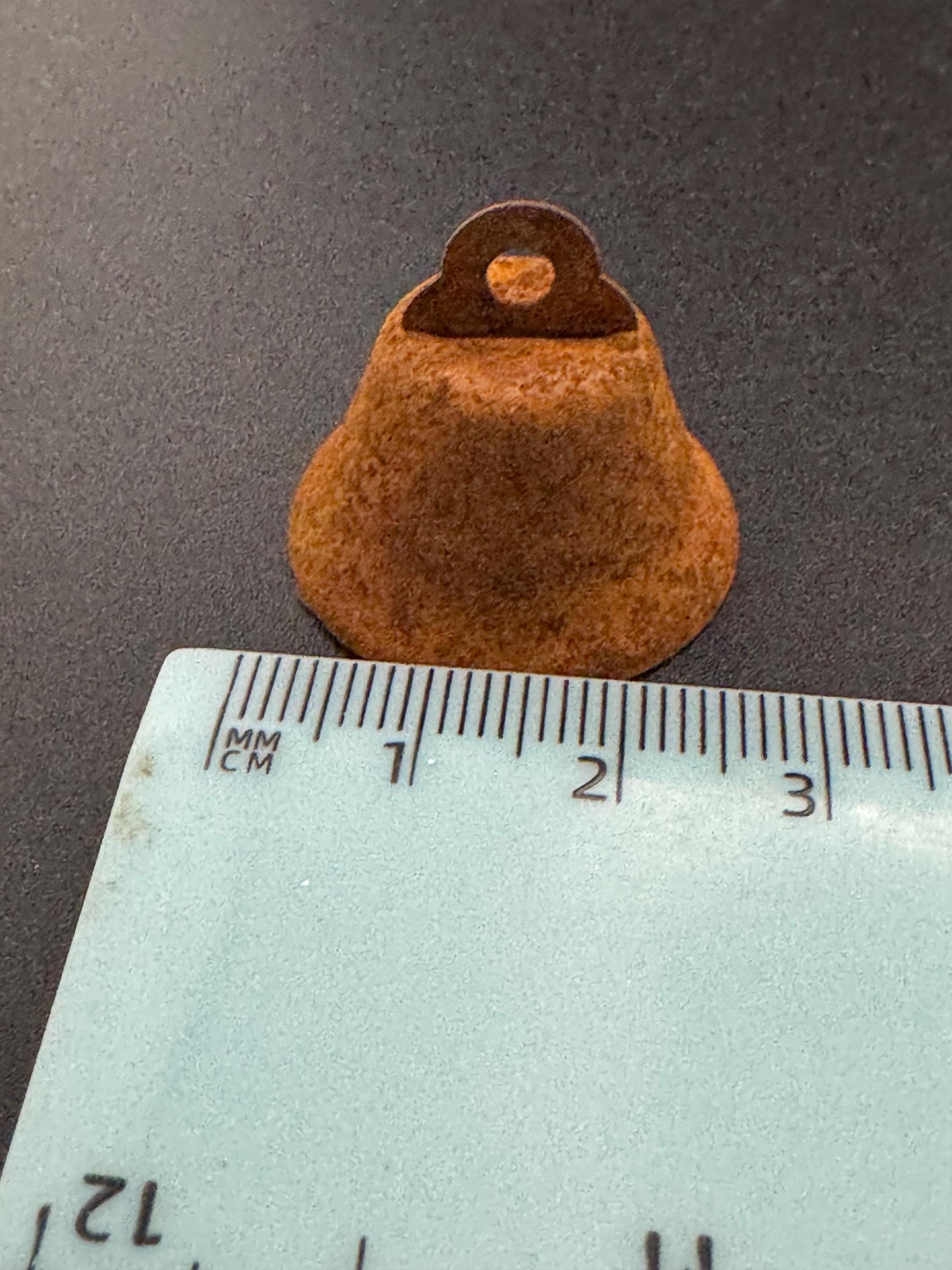5 Rusty Metal church Bells: Christmas Rustic Craft Jingle Bells