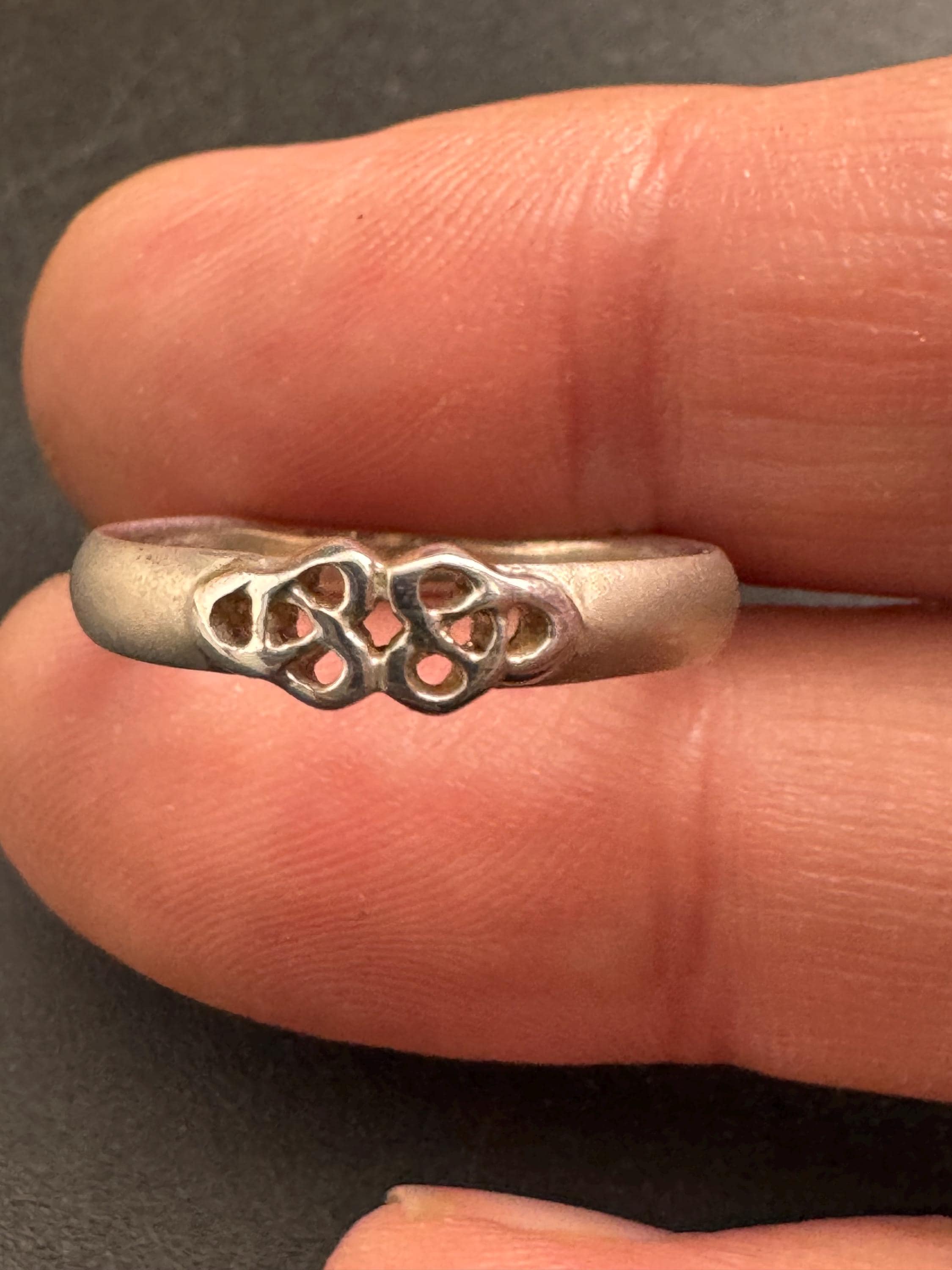 Kit heath Size O 925 sterling silver slim art nouveau band dress ring