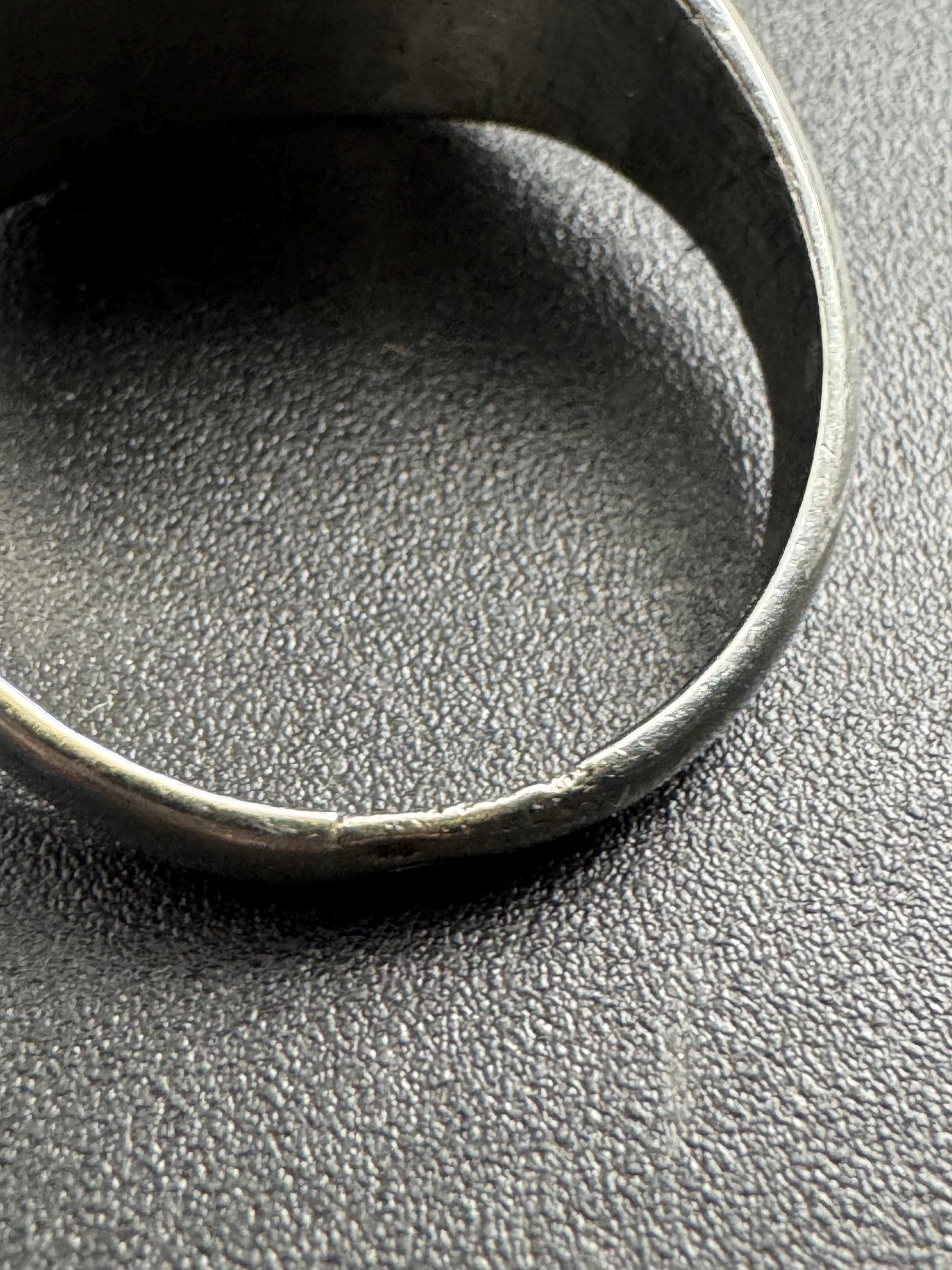 1953 Korean War men’s military 925 silver signet ring, hand etched size UK T