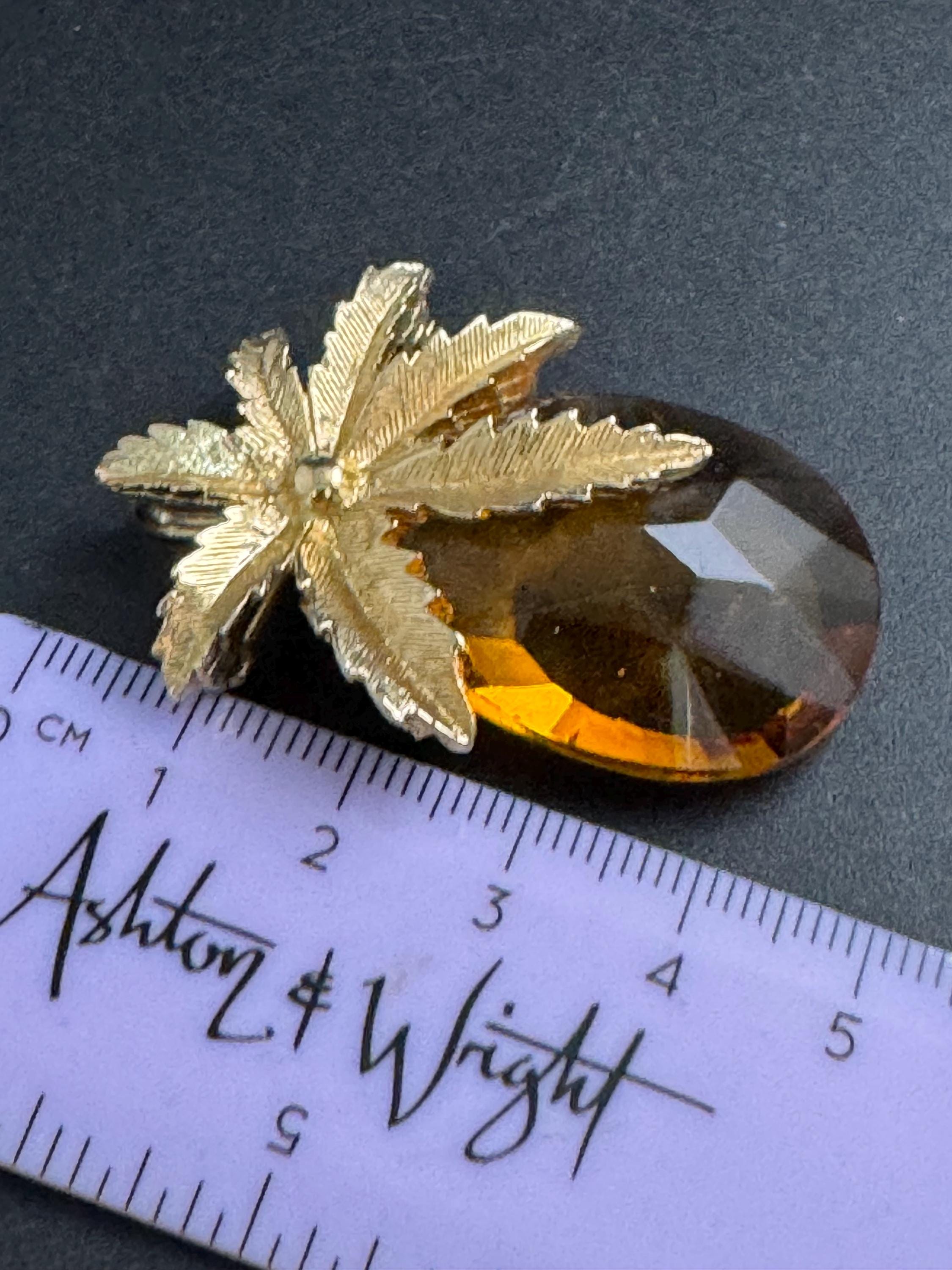 Vintage 1960s Sarah Coventry combination pineapple brooch pendant