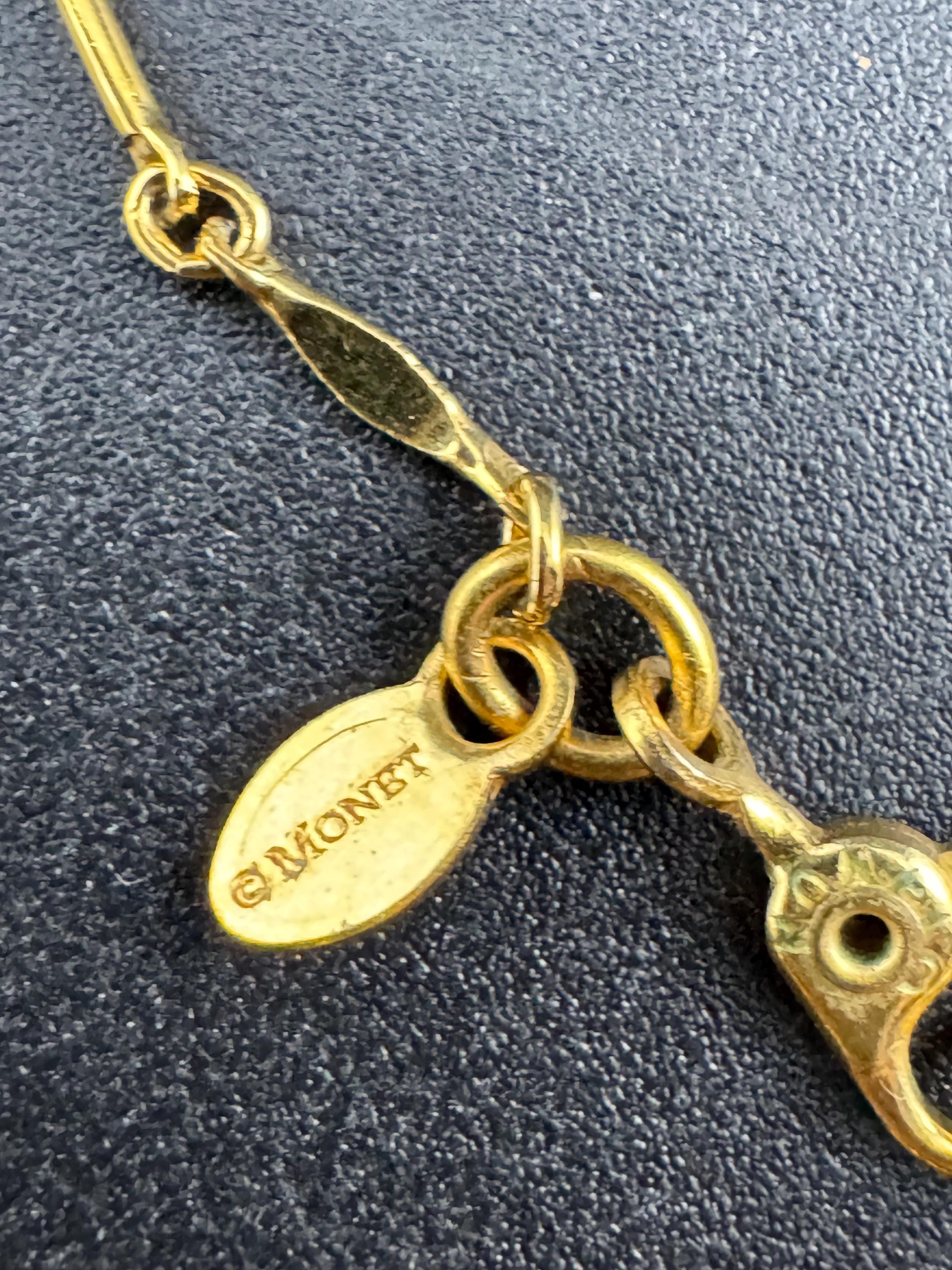 60cm Signed MONET fine gold plated chain, ideal layering necklace