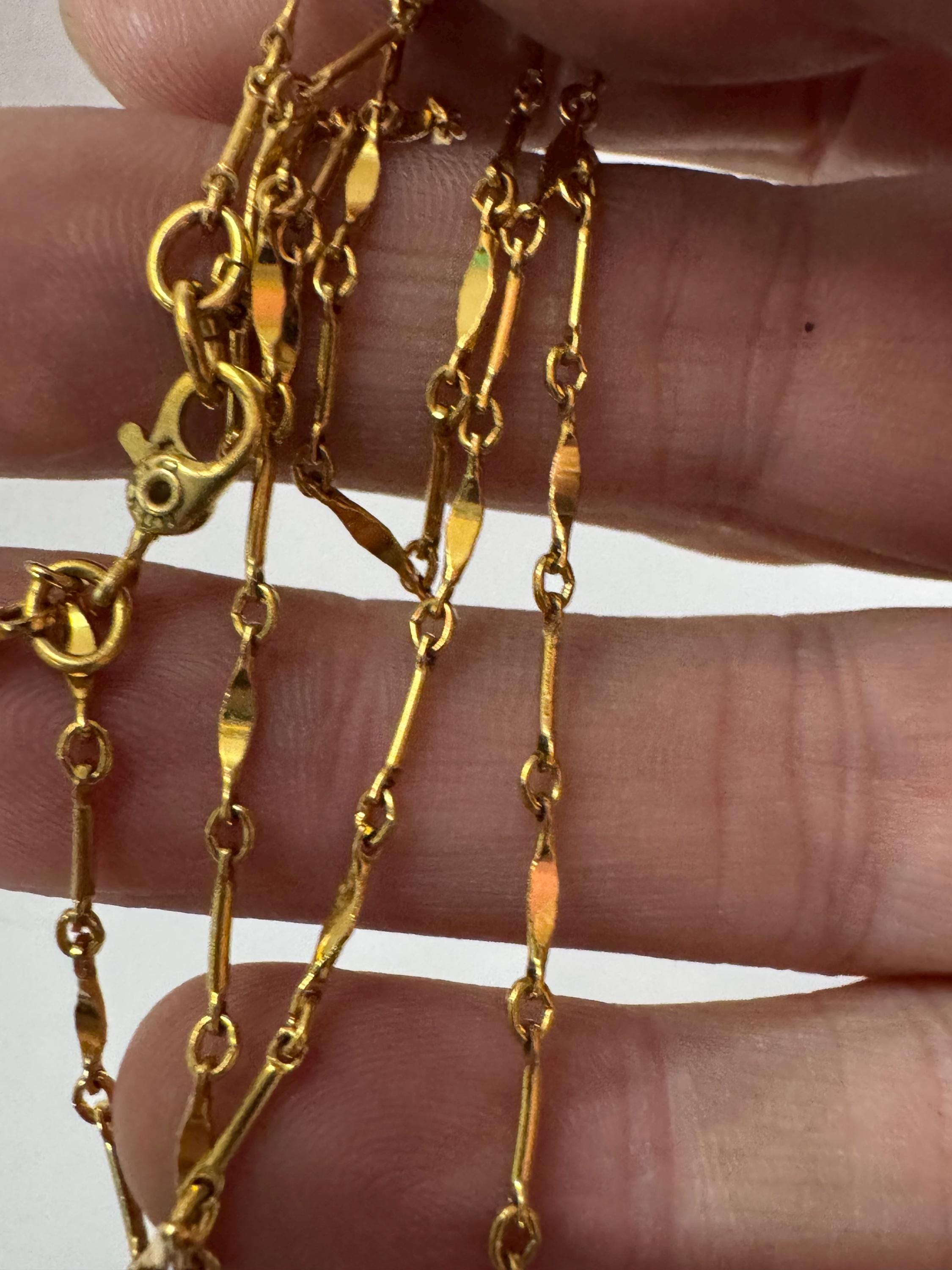 60cm Signed MONET fine gold plated chain, ideal layering necklace