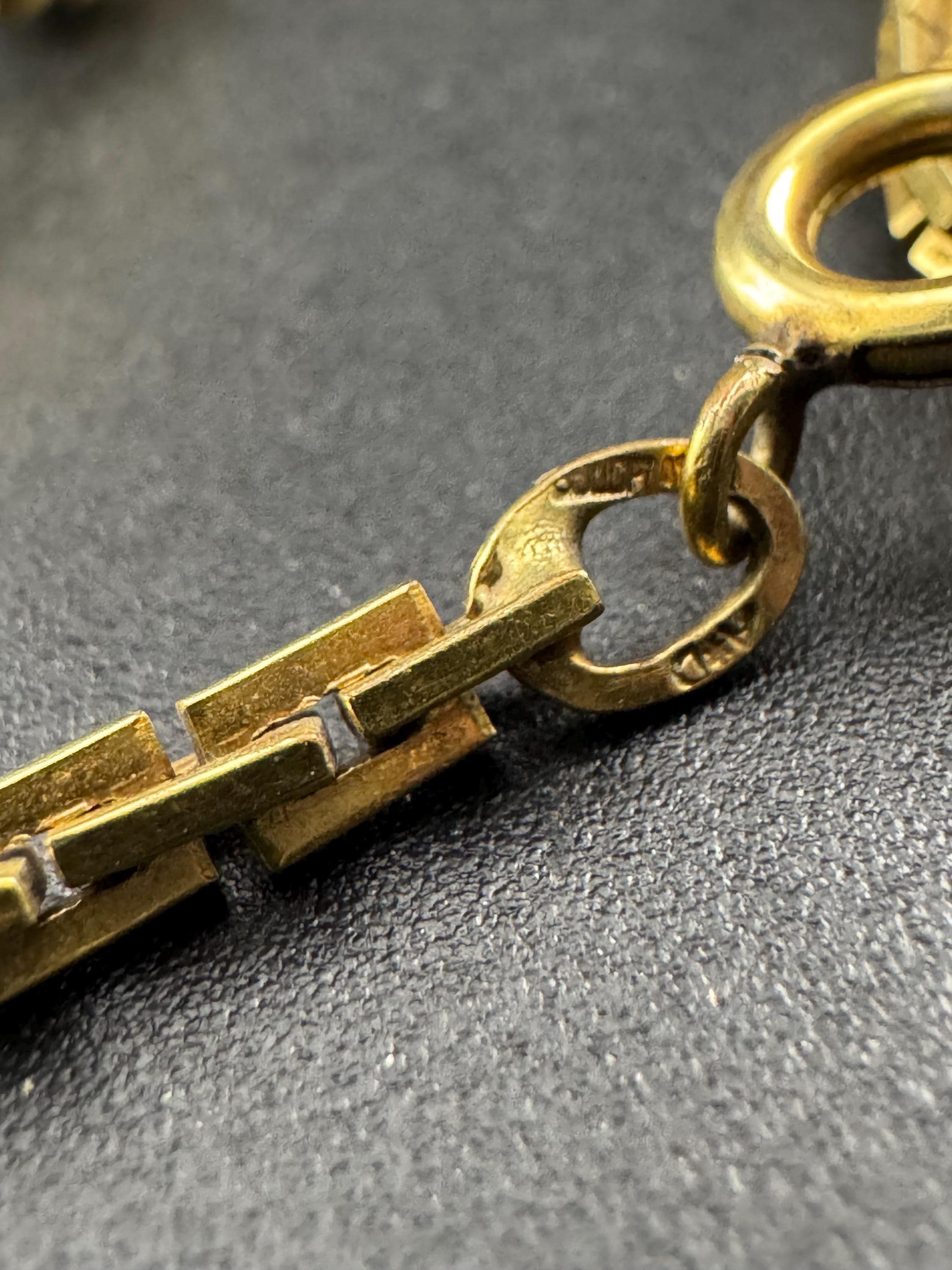 A+D Andrea’s daub long gold ball chsin station necklace chain, gold plated