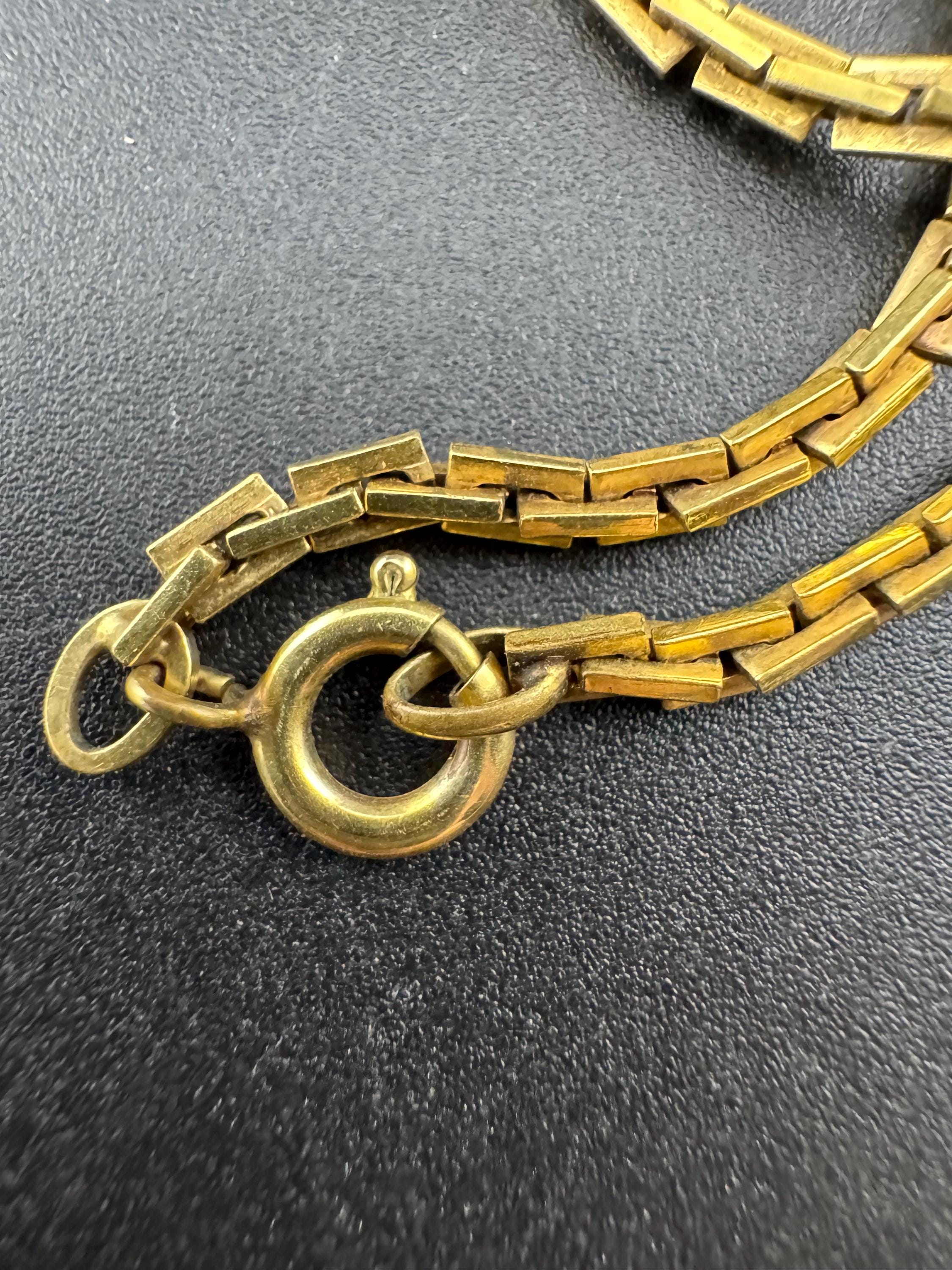 A+D Andrea’s daub long gold ball chsin station necklace chain, gold plated