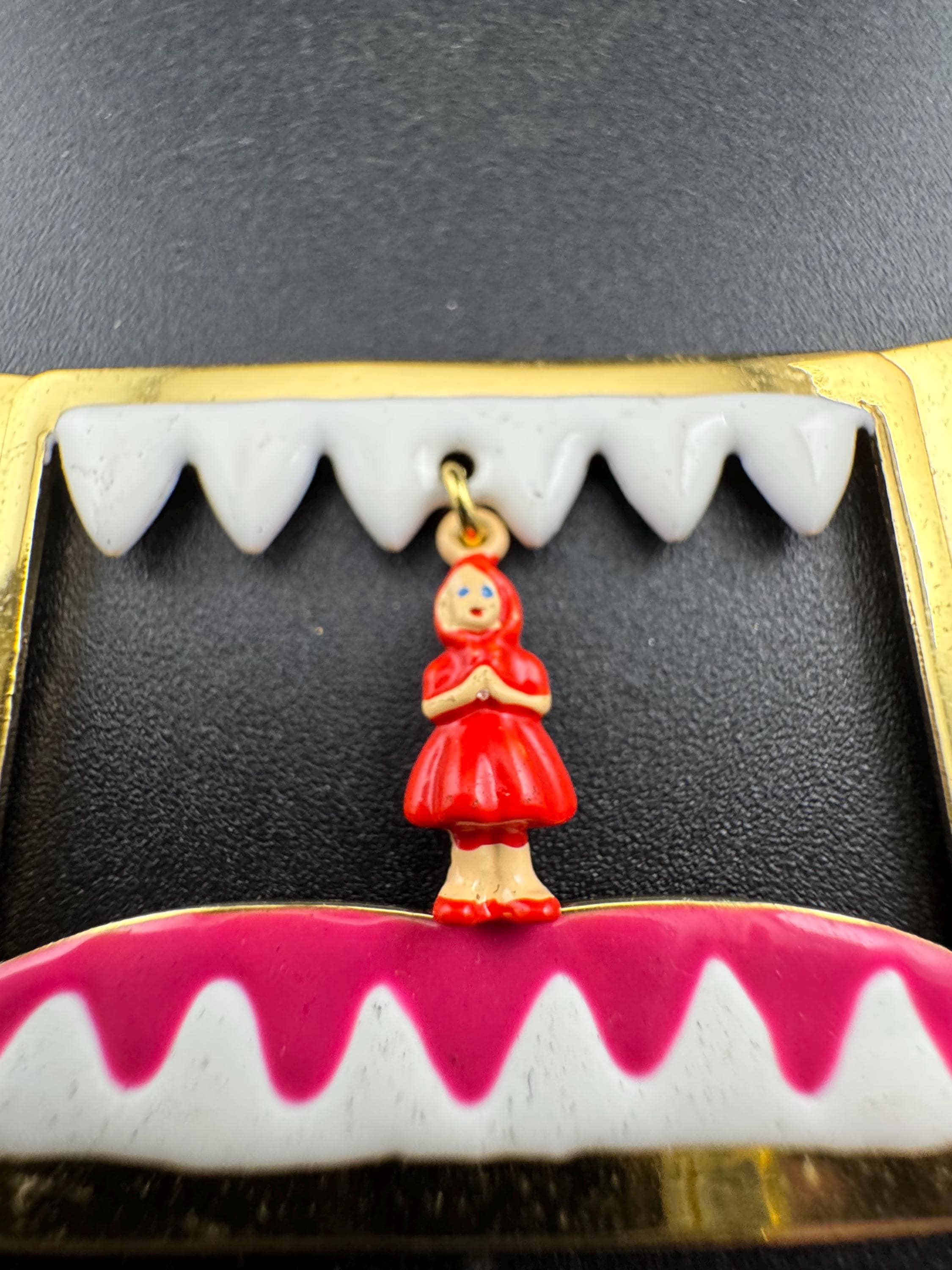 Les Nereides shark mouth novelty gold choker necklace , French designer