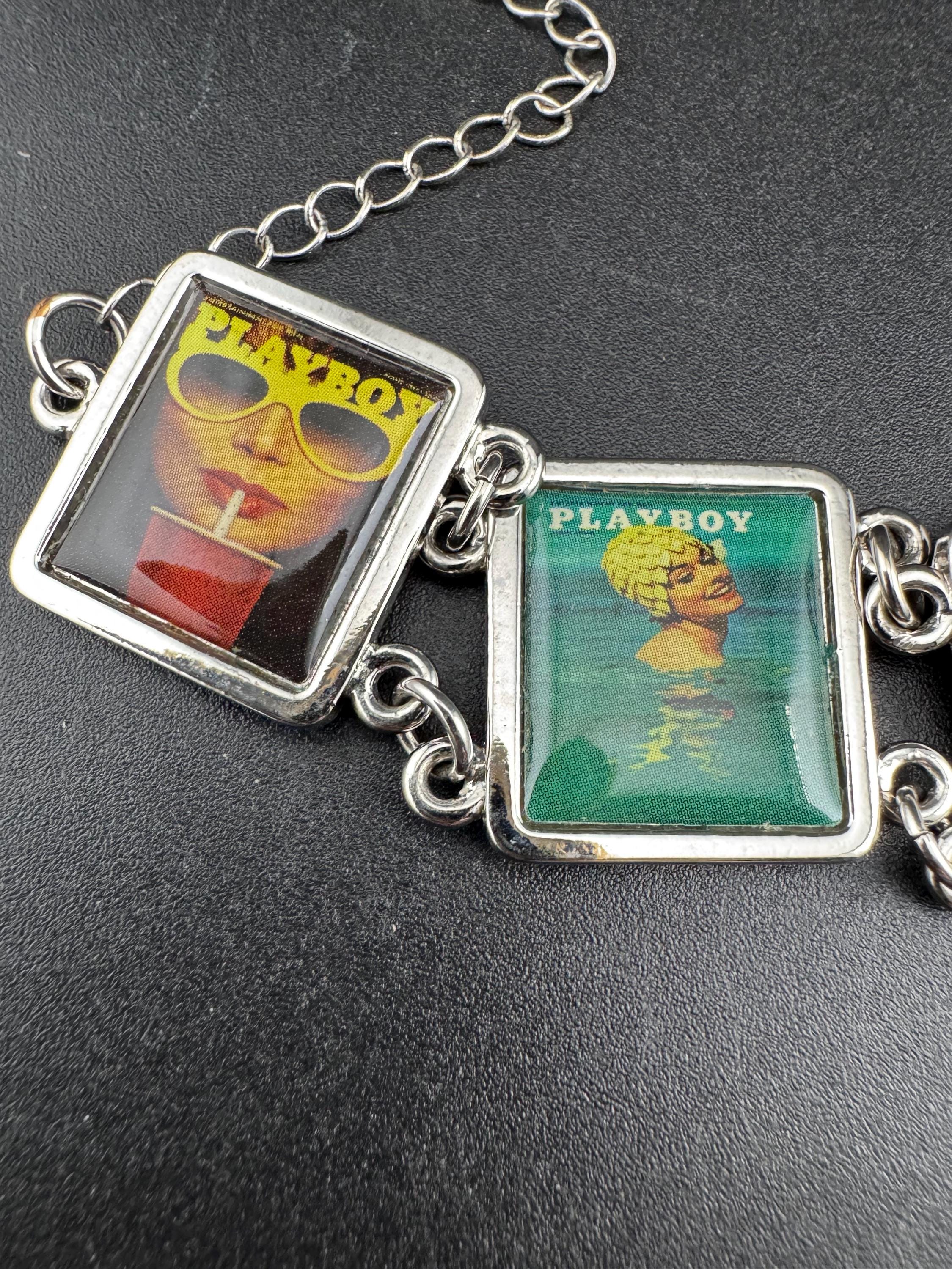 PLAYBOY 50th anniversary panel bracelet , 2003 pin up girls