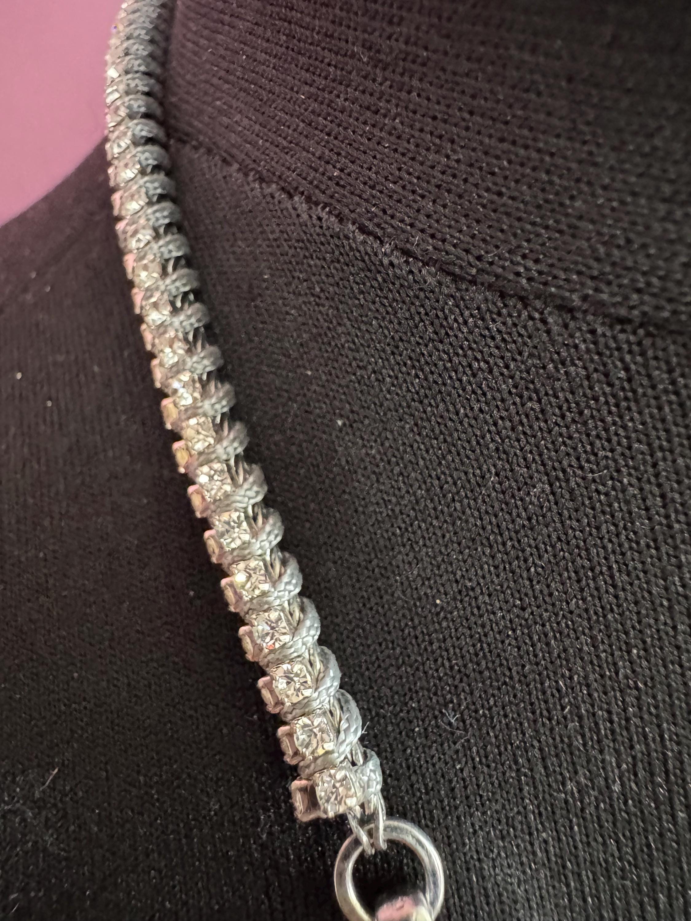 Swarovski Crystal geometric Choker: Retro statement Necklace