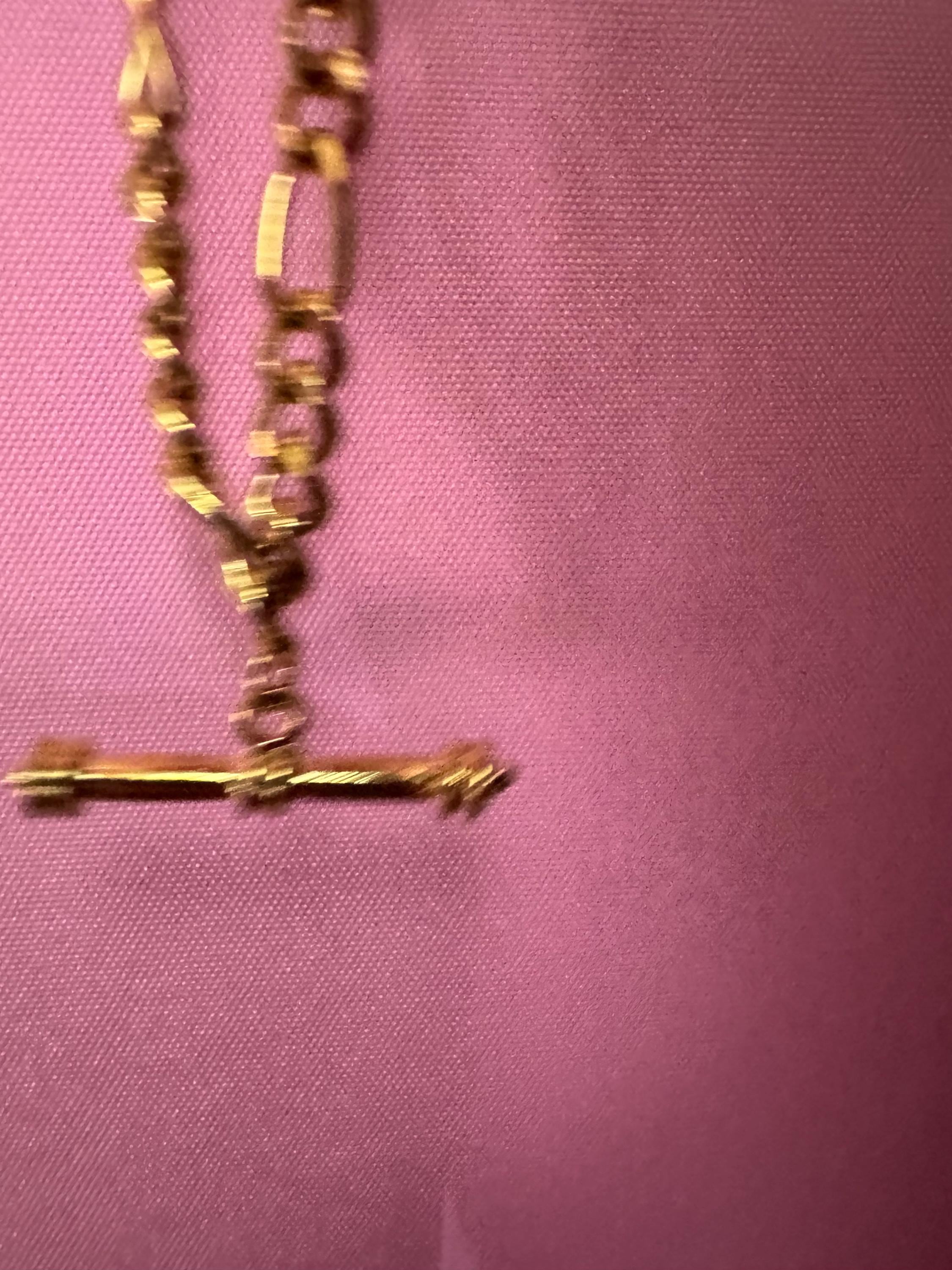 retro Victorian style gold Figaro chain T Bar watch chain necklace