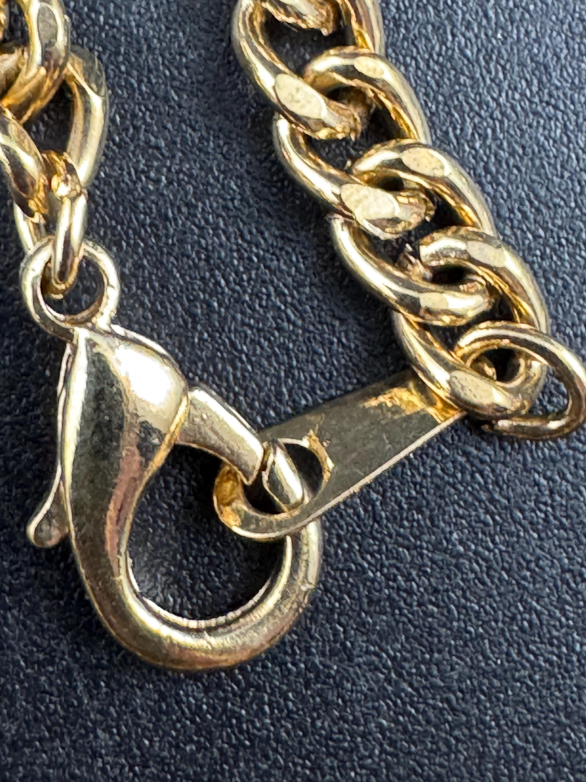 retro Victorian style gold Figaro chain T Bar watch chain necklace