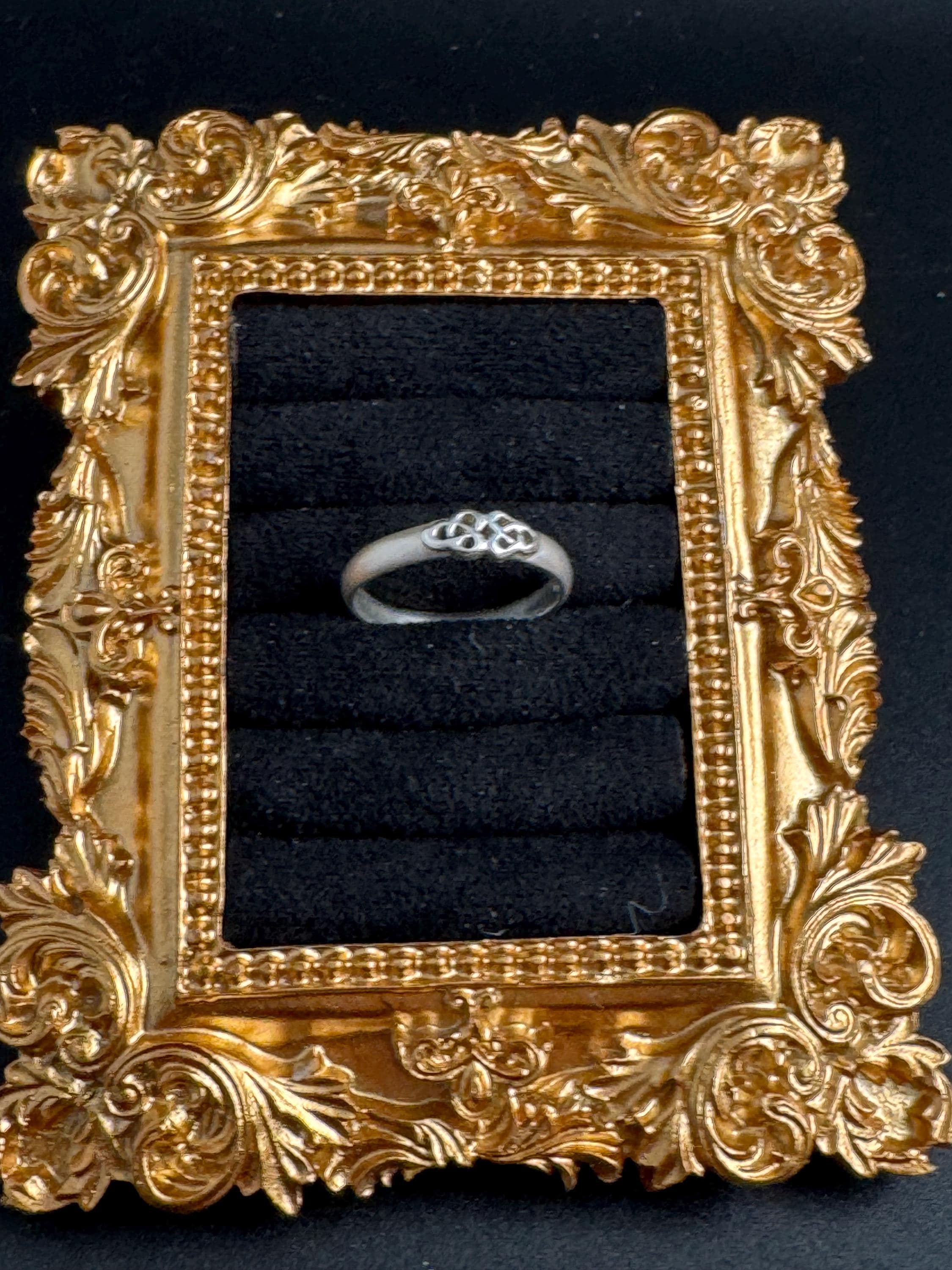 Kit heath Size O 925 sterling silver slim art nouveau band dress ring